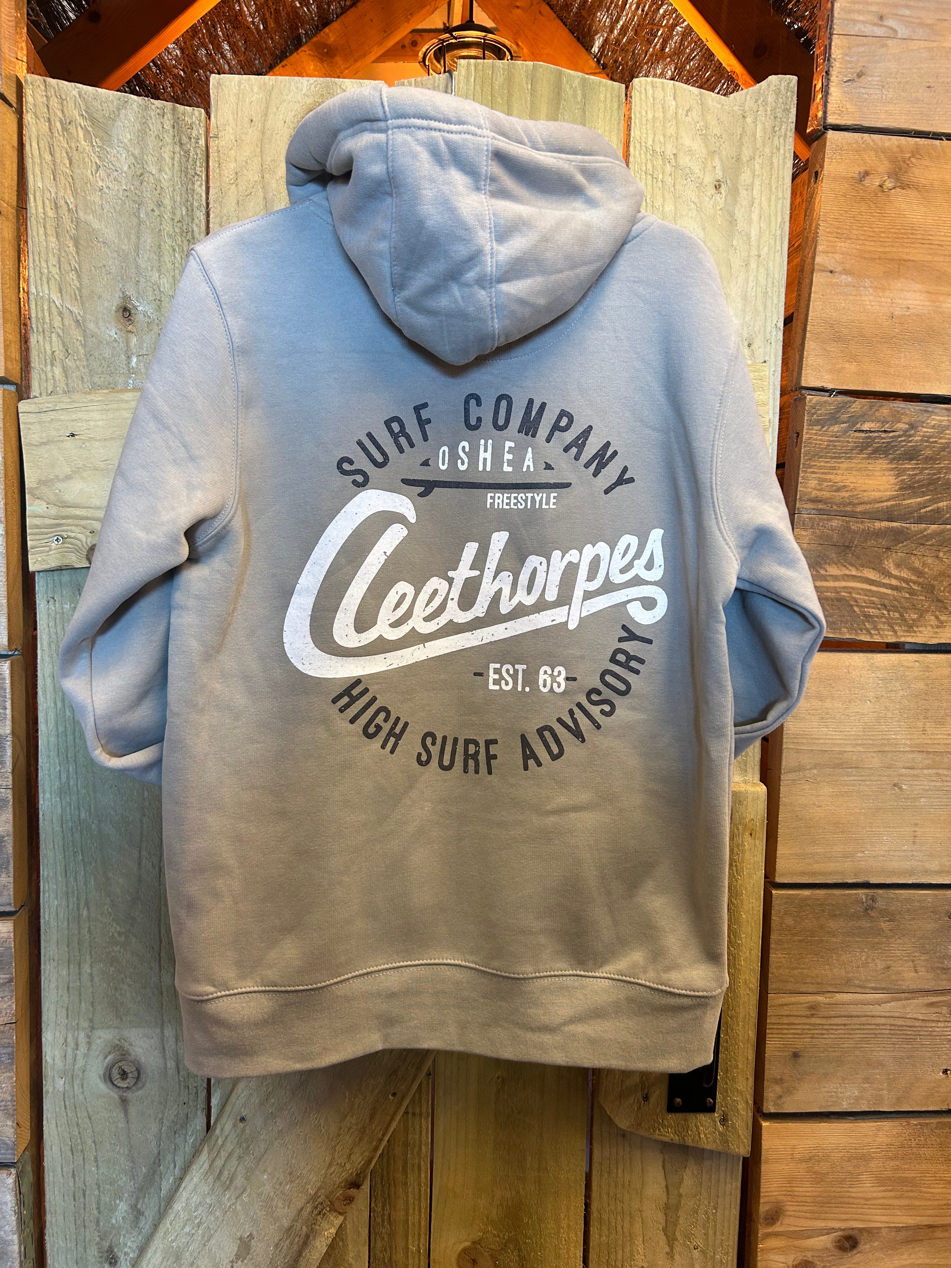 Cleethorpes seal grey zipped  hoodie