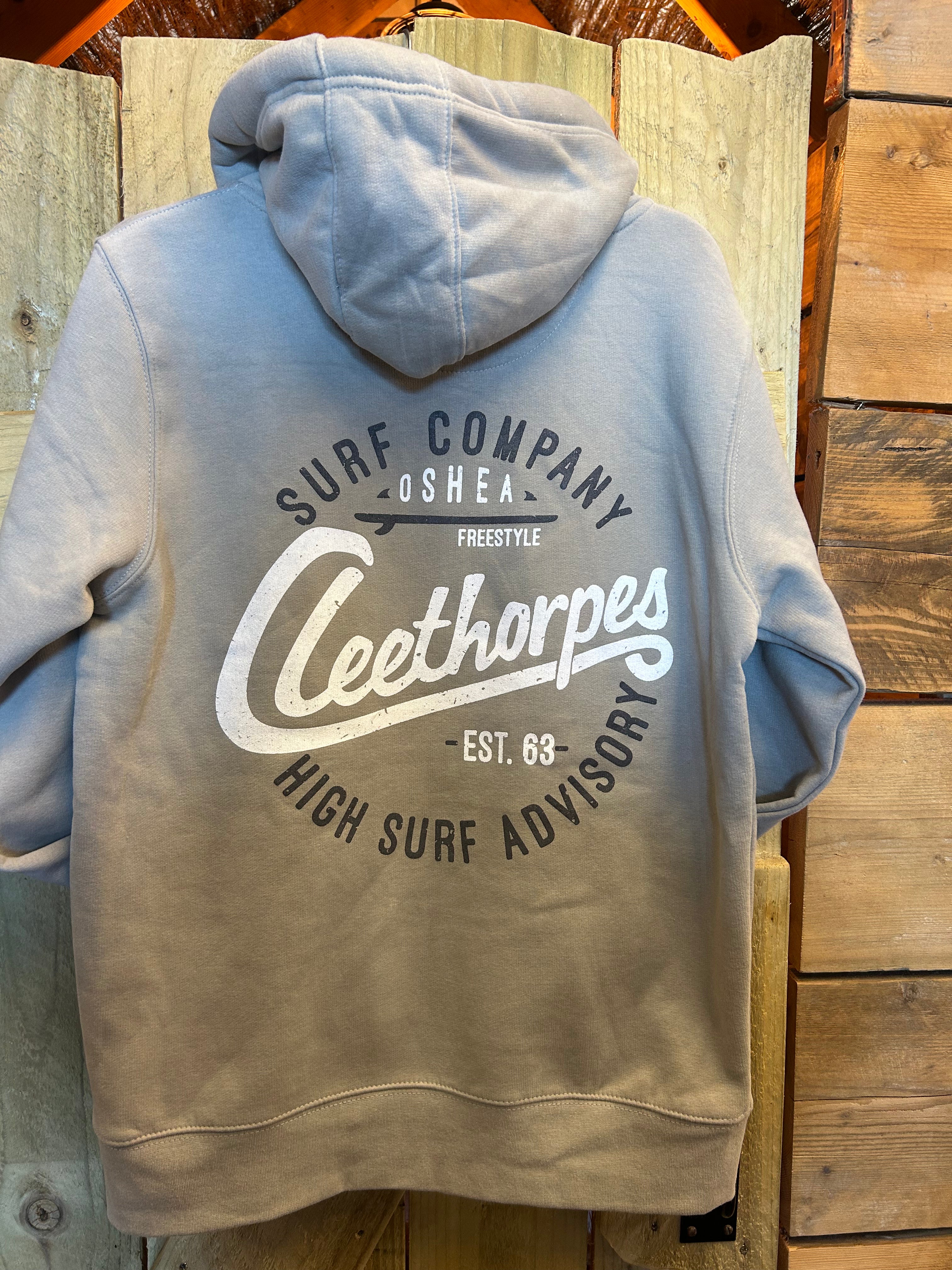 Cleethorpes seal grey zipped  hoodie
