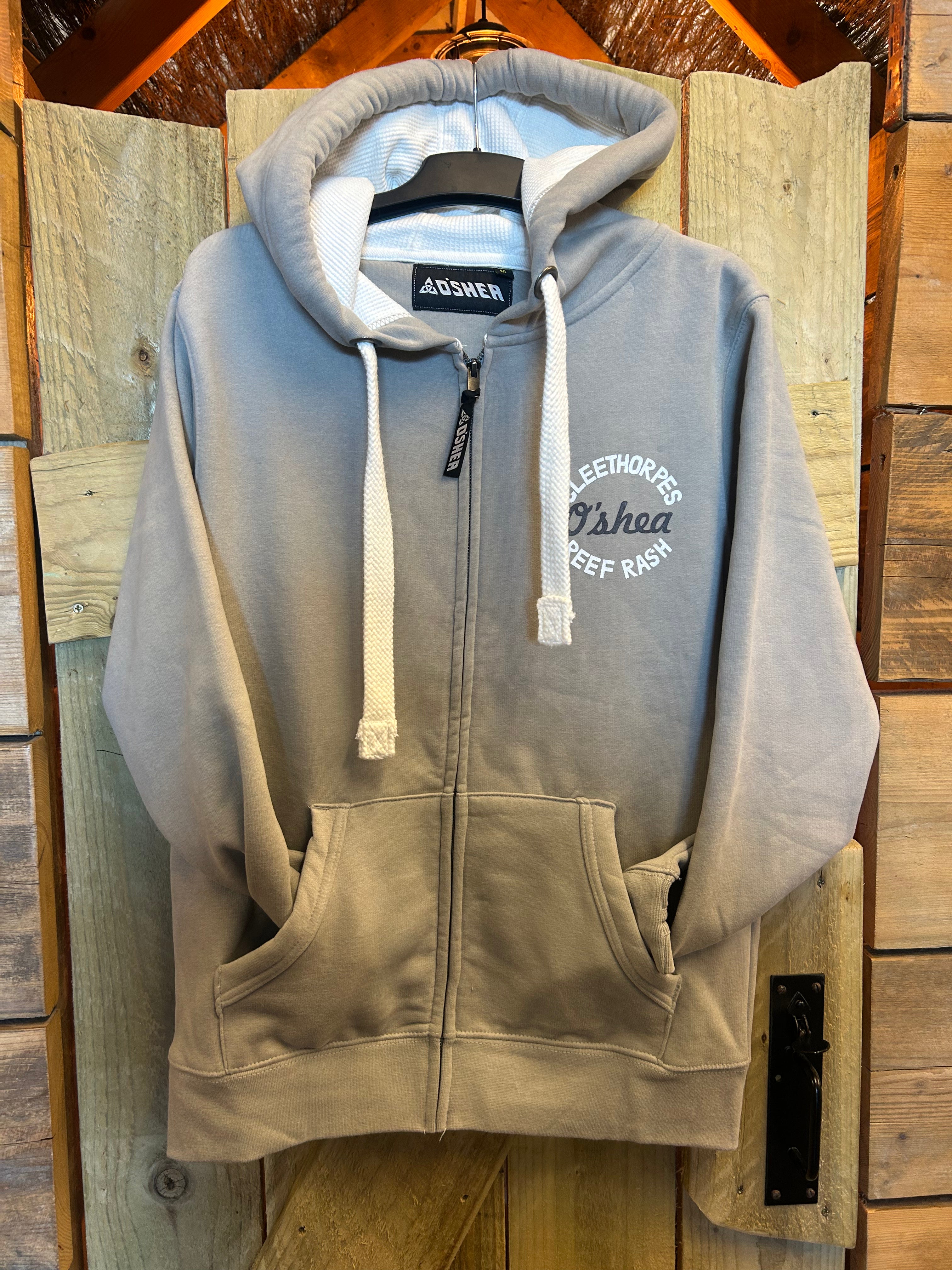 Cleethorpes seal grey zipped  hoodie