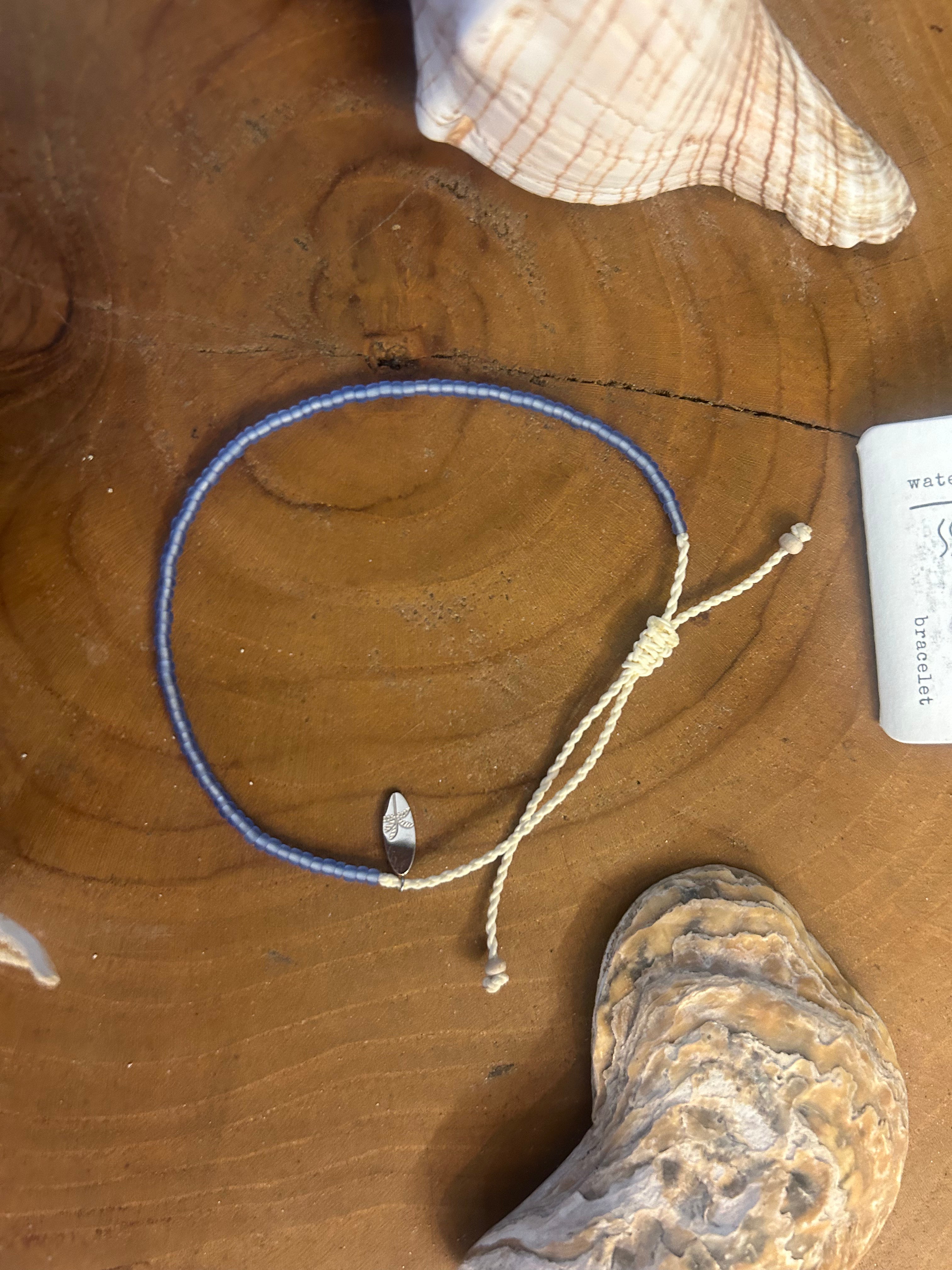 PINEAPPLE  DAINTY BEADED BLUE BRACELET - GLPB-003