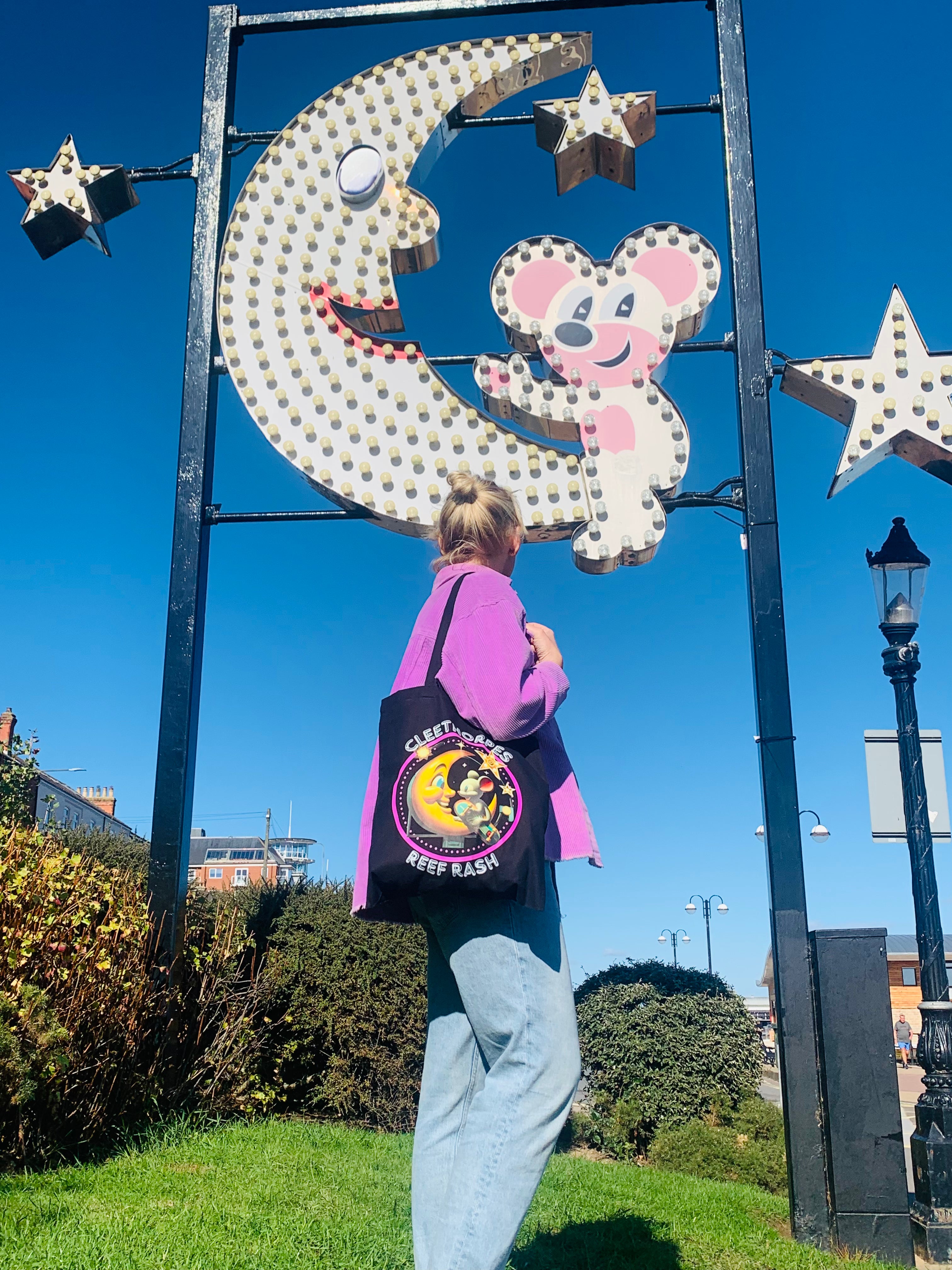 Cleethorpes Mouse and Moon Tote Bag