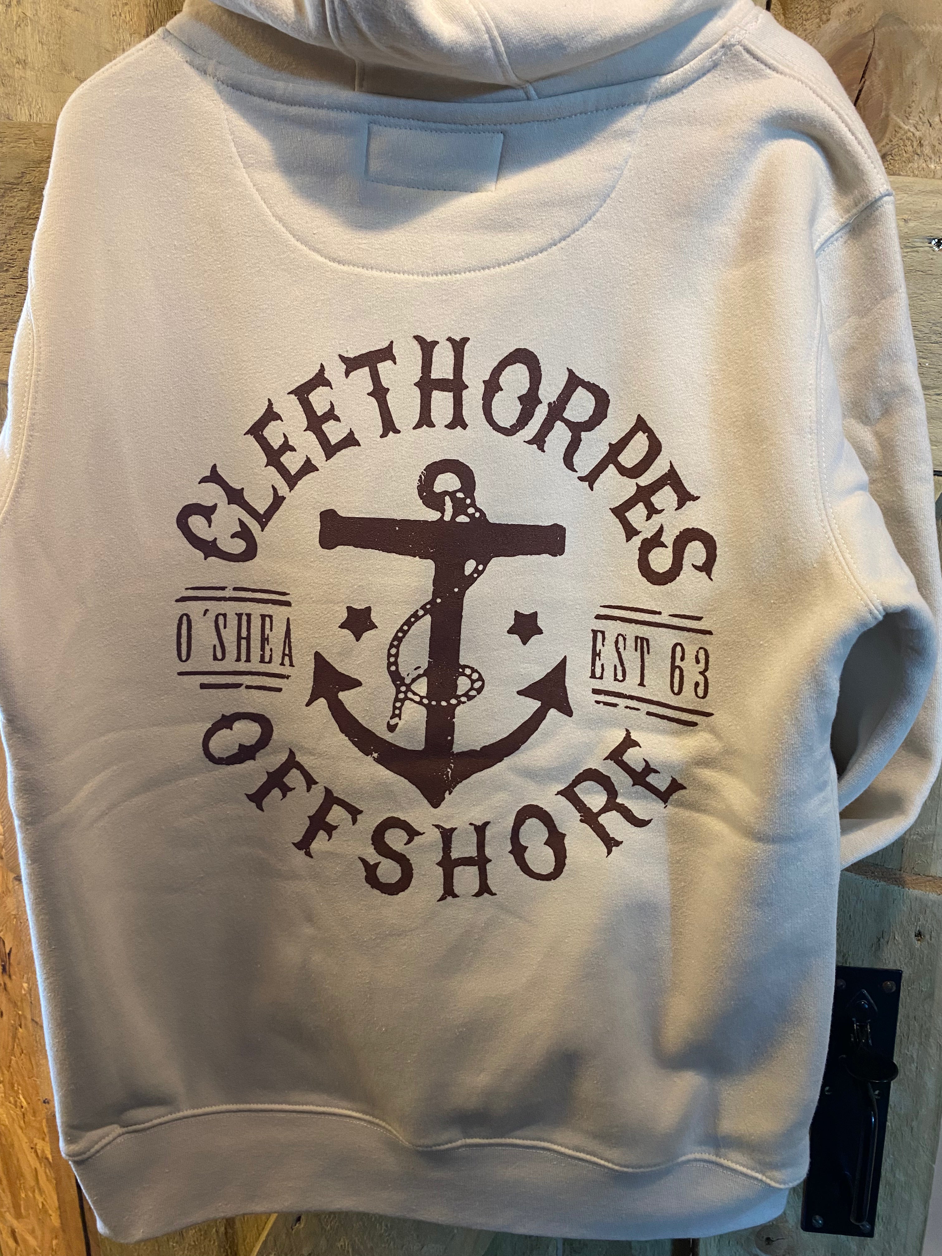CLEETHORPES IVORY HOODIE ZIP - OFFSHORE -