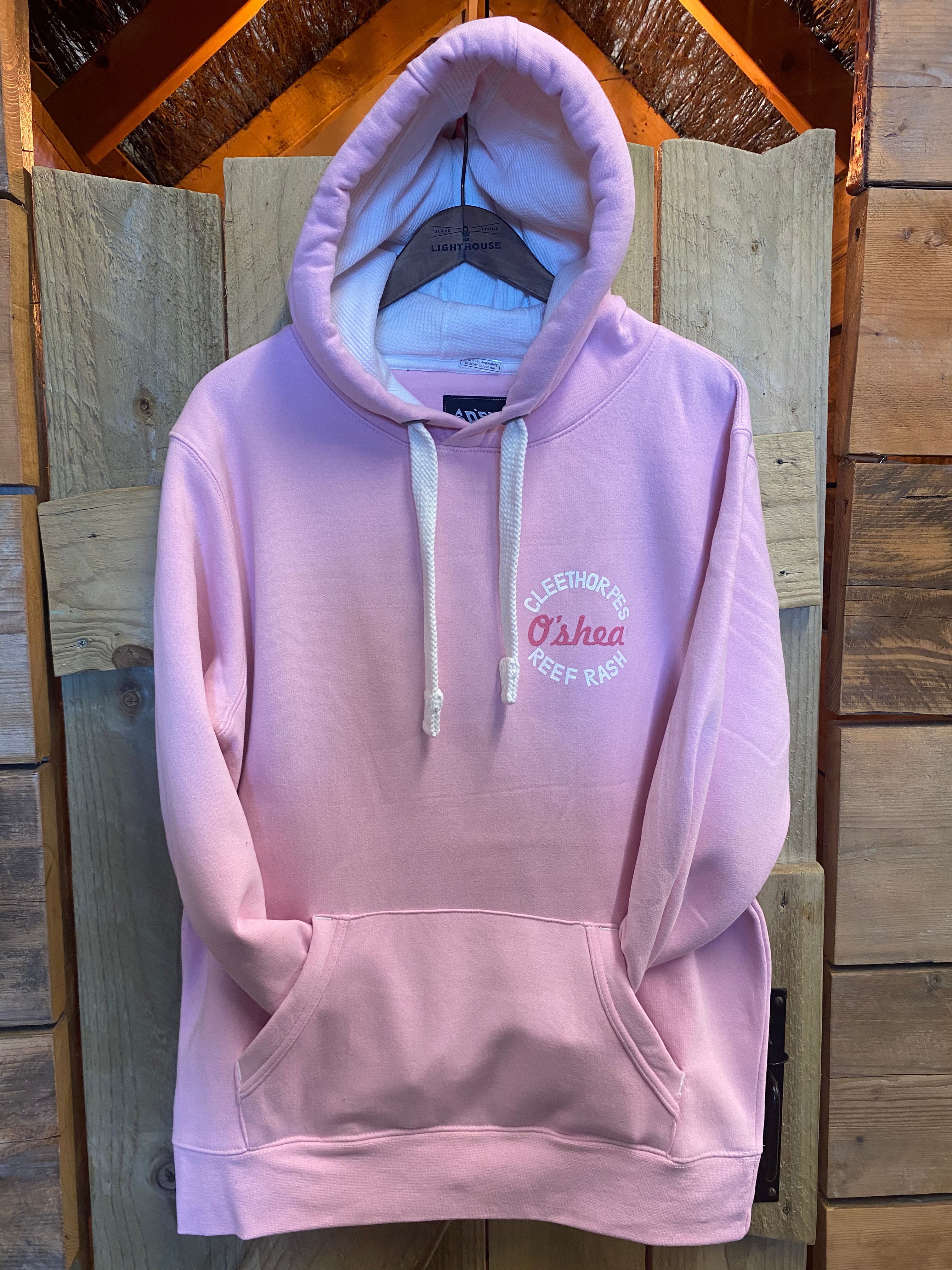 CLEETHORPES MILK PINK HOODIE - BEACH LOVER