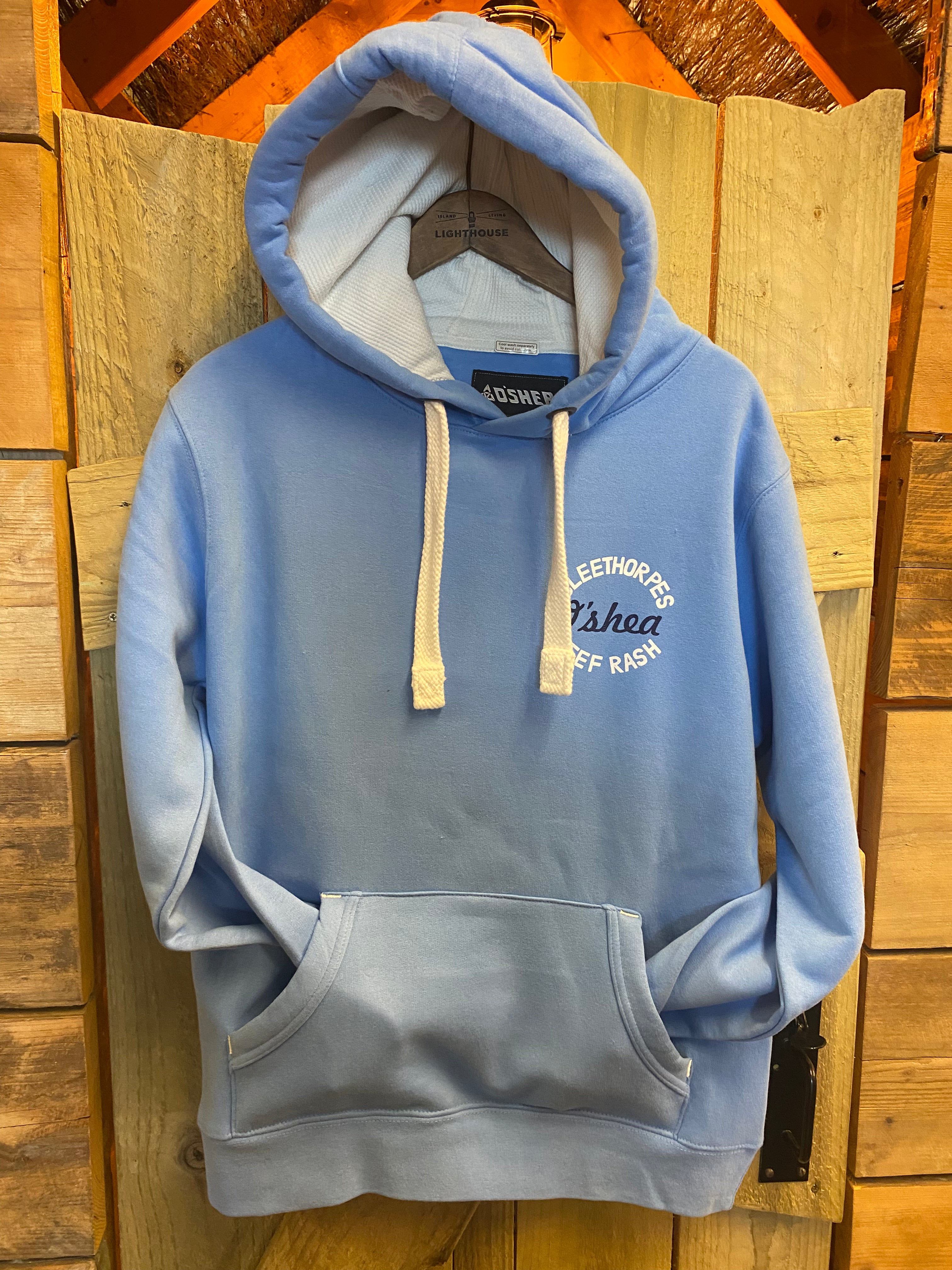 Cleethorpes Cornflower Blue Hoody - STAY SALTY MADE IN CLEETHORPES