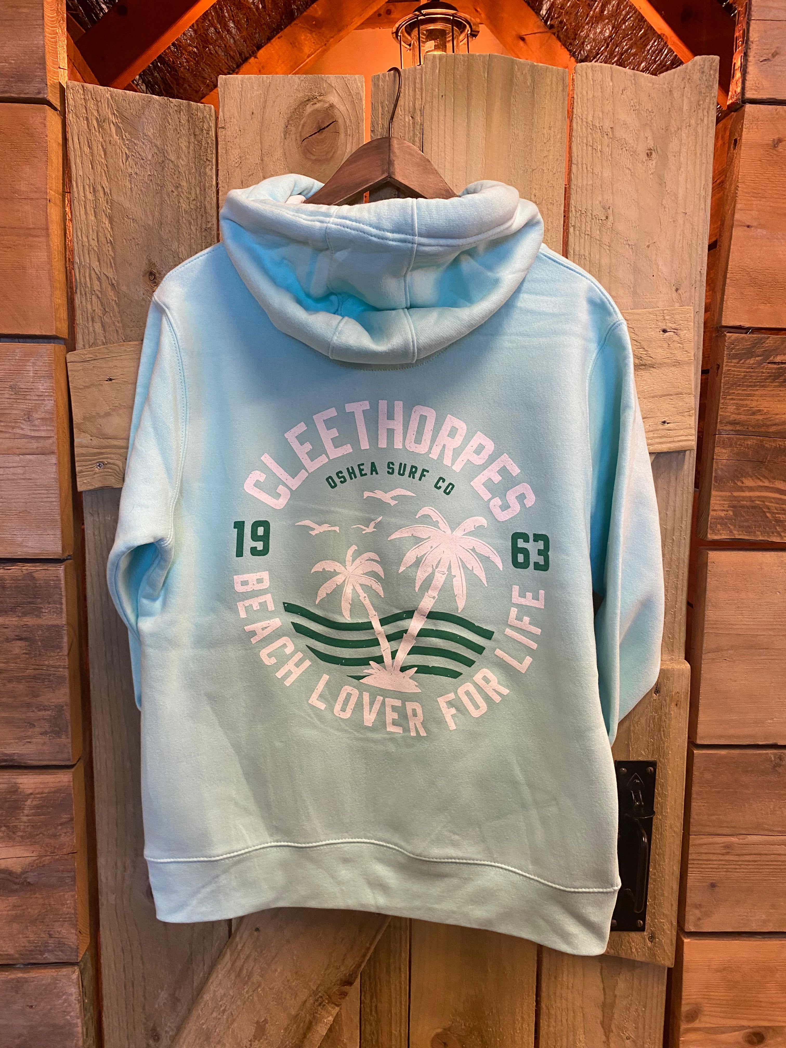 CLEETHORPES ICE GREEN HOODIE - BEACH LOVER