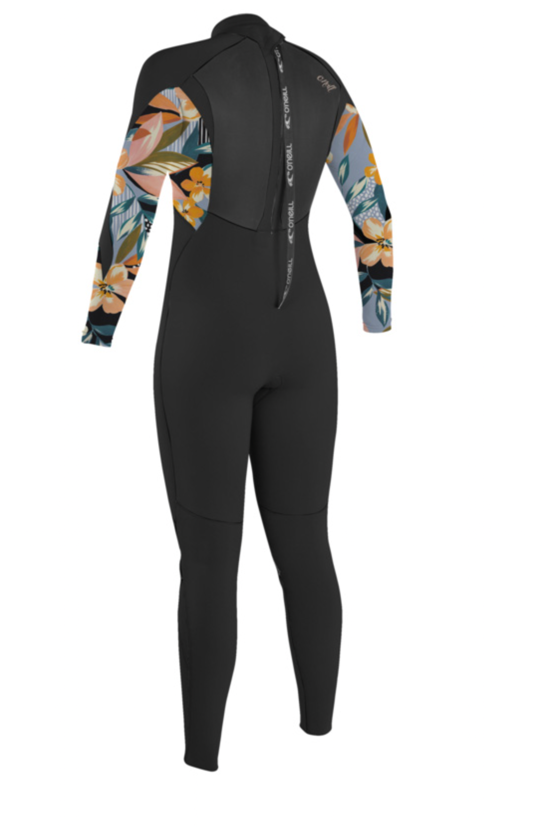 O'Neill Epic 3/2 Womens Back Zip Full Wetsuit Black/Demi Floral