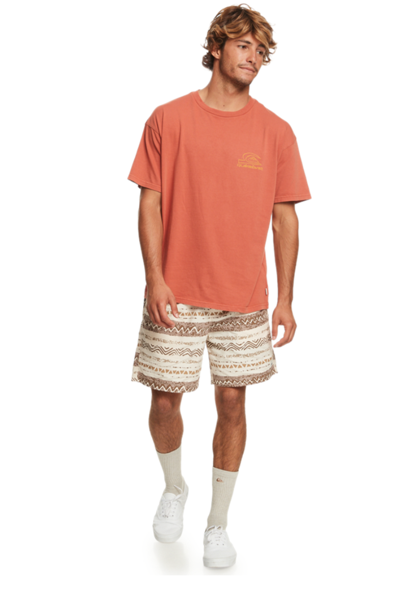 QUIKSILVER NATURAL VIBE T-SHIRT - BAKED CLAY