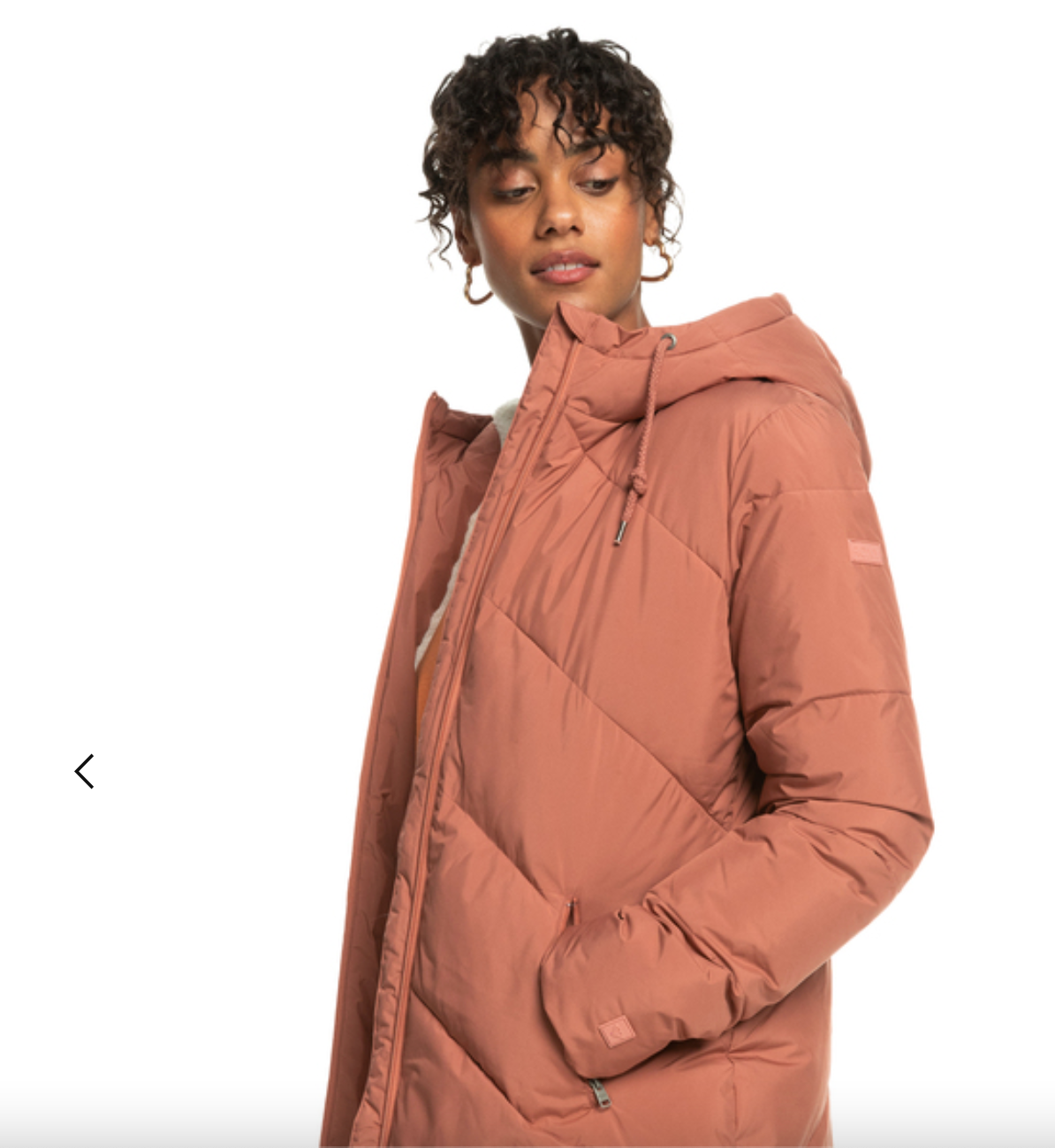 ROXY Better Weather - Longline Hooded Puffer Jacket for Women