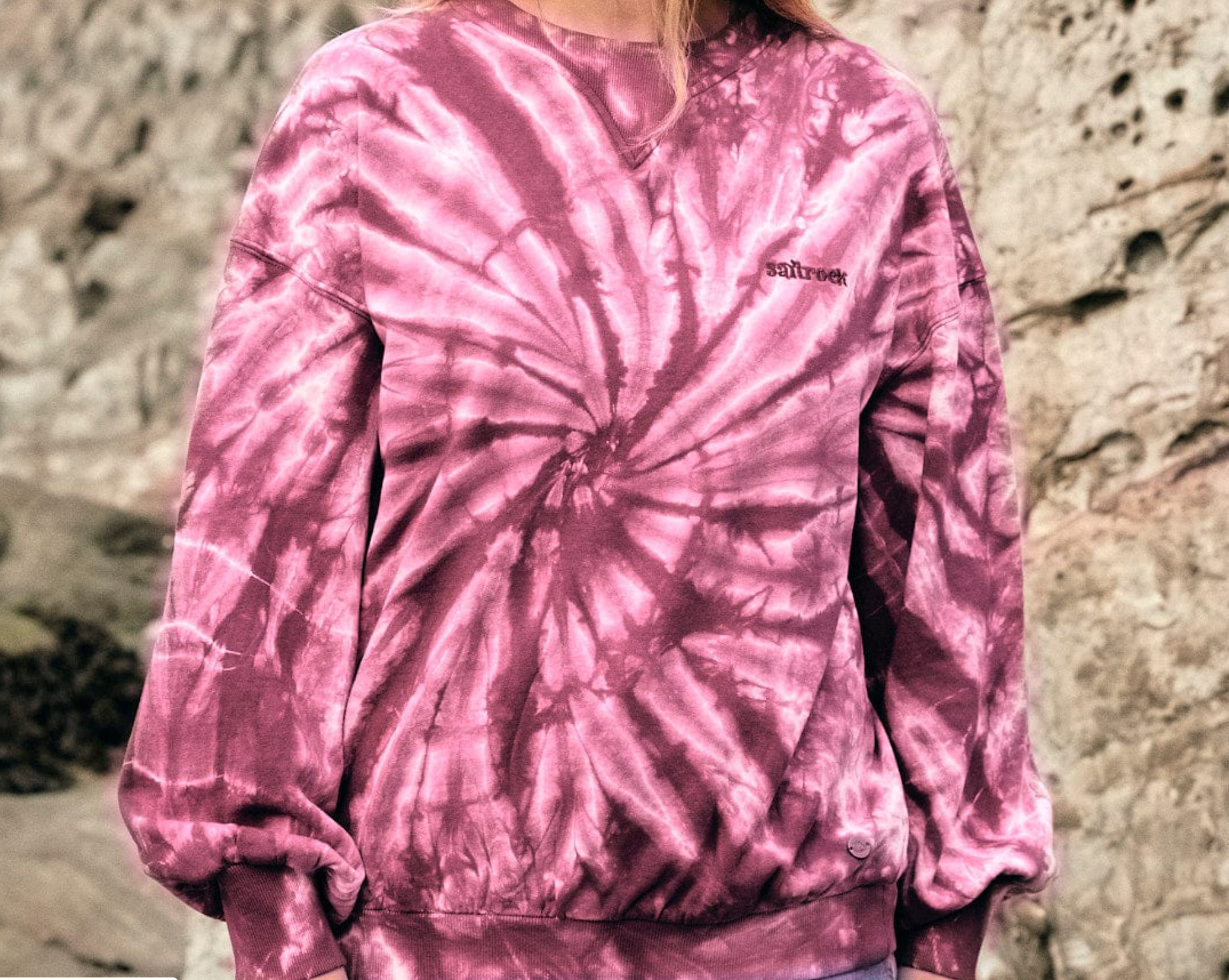 SALTROCK Dawn - Womens Tie Dye Sweatshirt - Pink===SALE===