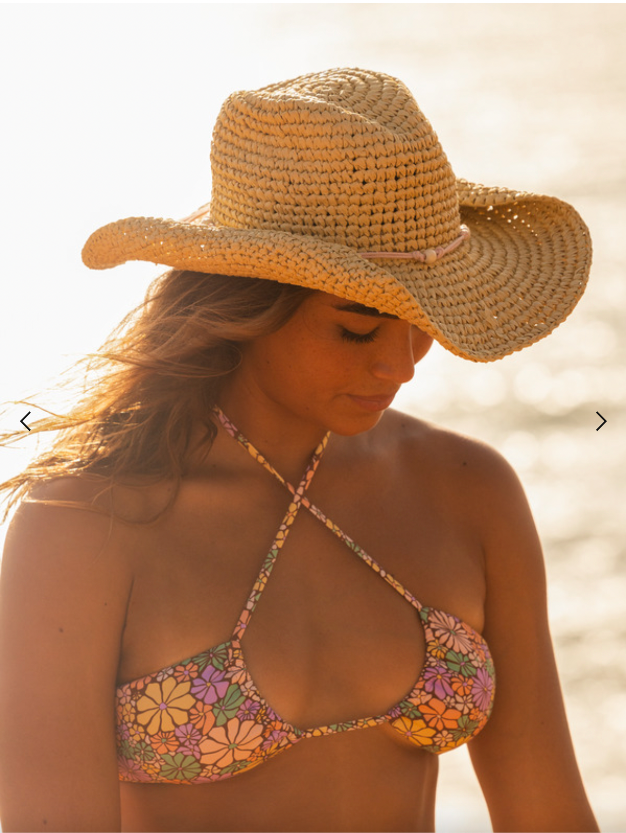 ROXY Cherish Summer - Straw Cowboy Hat for Women