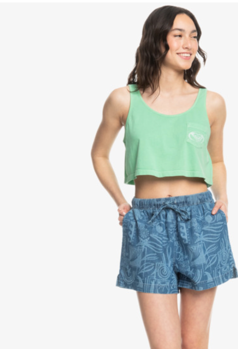 ROXY Crop Summer - Cropped Chest Pocket Vest Top for Women
