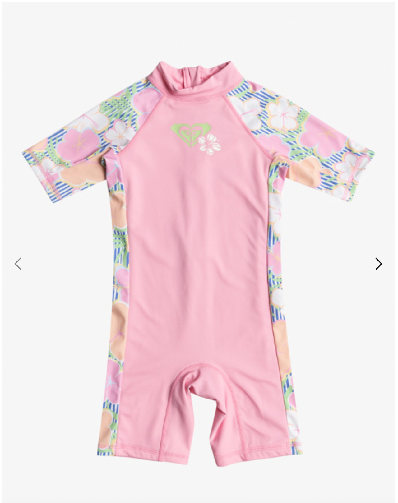 ROXY Tiny Flower - Short Sleeve One-Piece Rash Vest for Girls 2-7