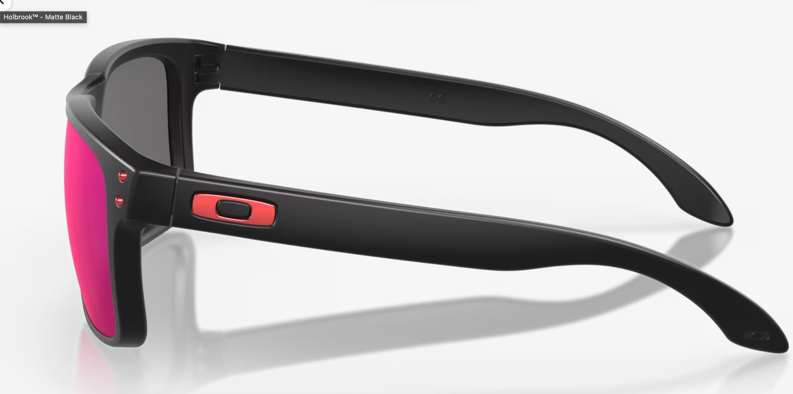 OAKLEY Holbrook + Red Iridium Lenses,  Matte Black Frame