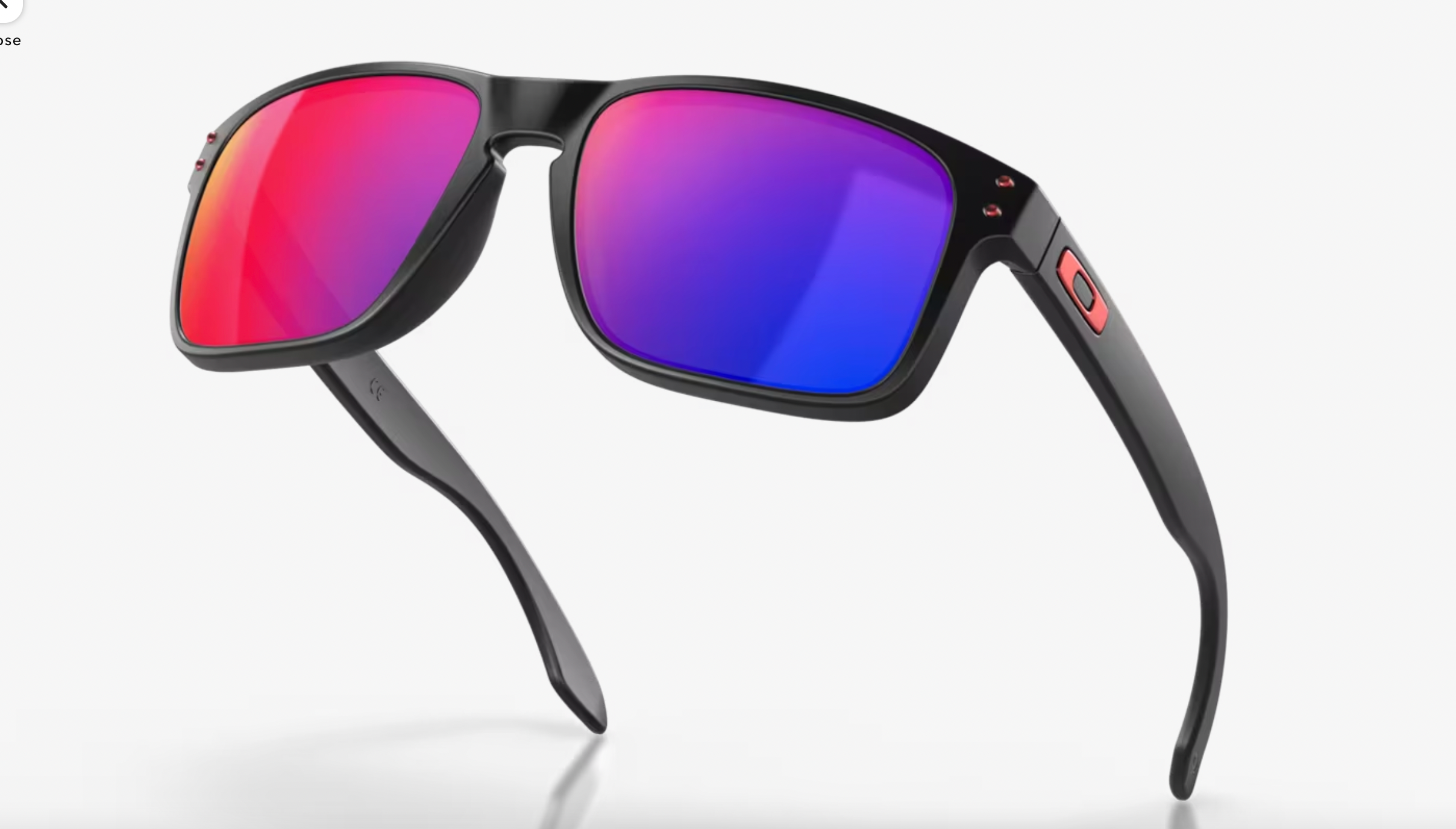 OAKLEY Holbrook + Red Iridium Lenses,  Matte Black Frame