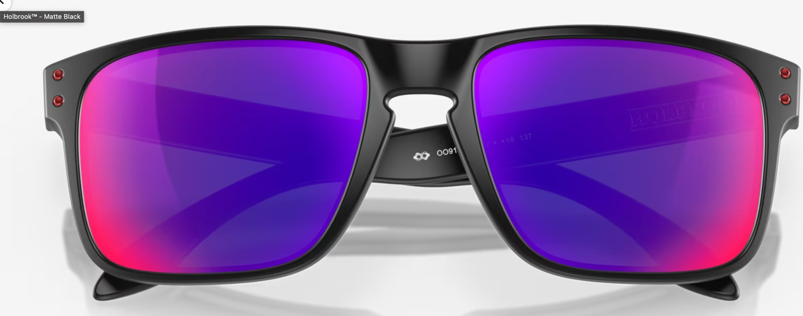 OAKLEY Holbrook + Red Iridium Lenses,  Matte Black Frame