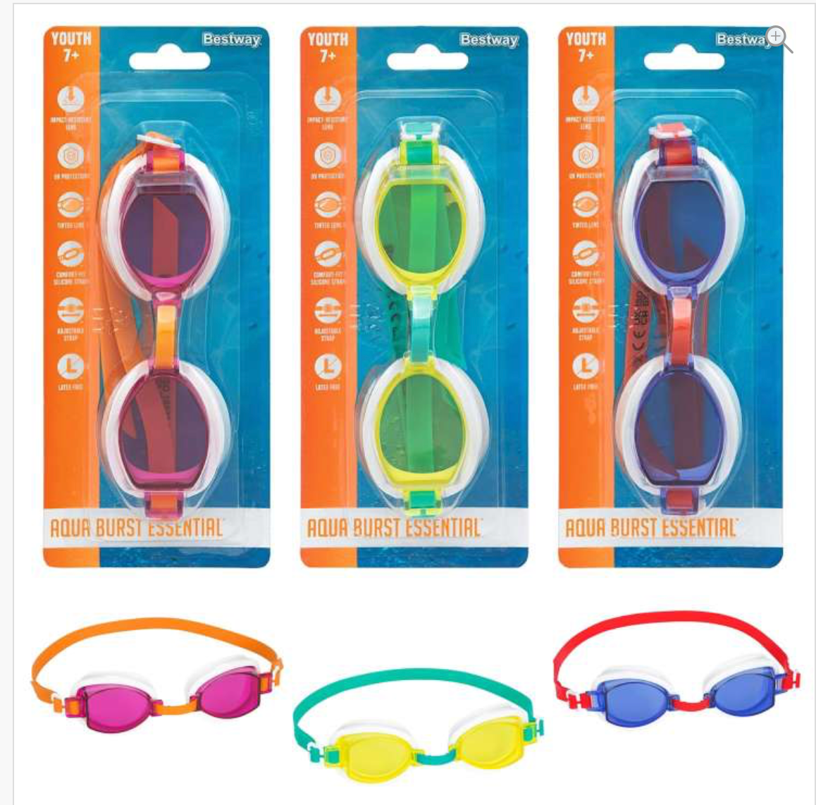 Bestway Aqua Burst Essential Swimming Goggles 7YRS +