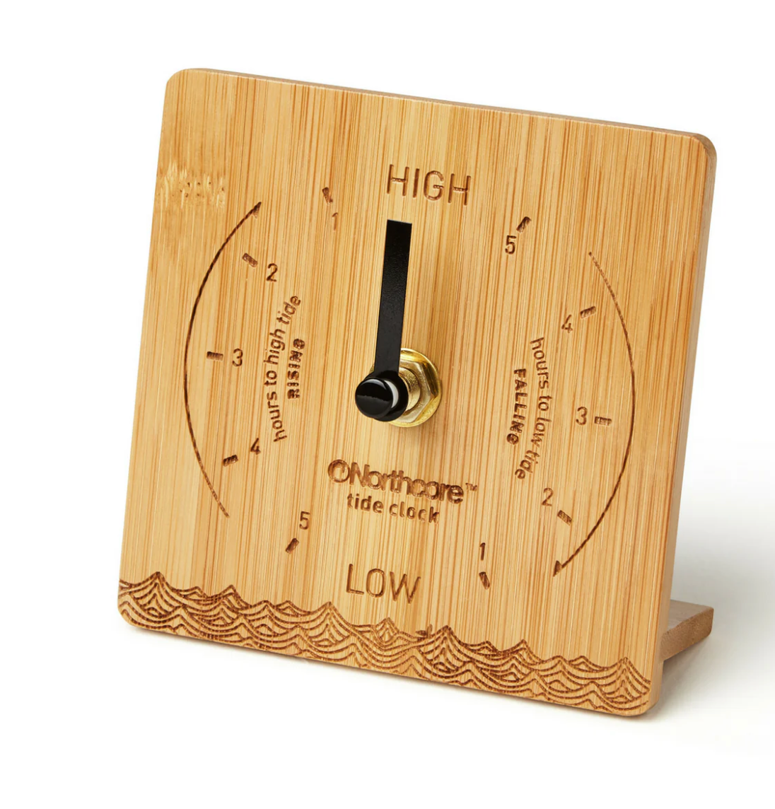 NORTHCORE Bamboo Desk Top Tide Clock