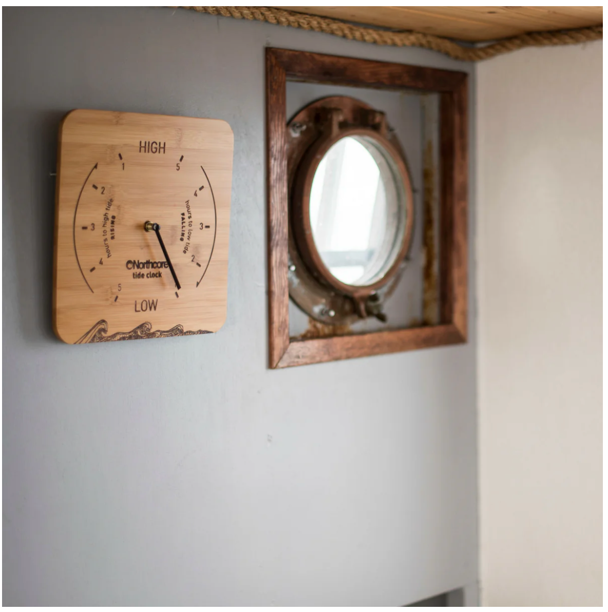 Northcore Bamboo Wall Mounted Tide Clock