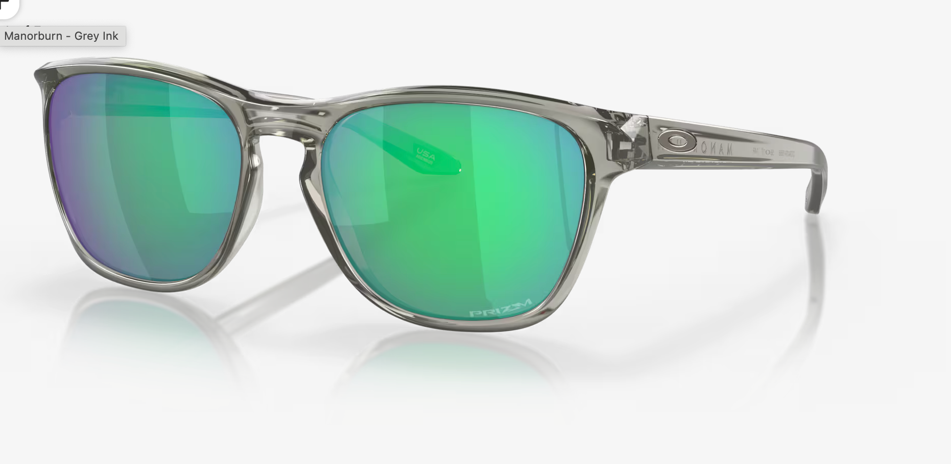 Oakley -Manorburn - Prizm Jade Lenses,  Grey Ink Frame