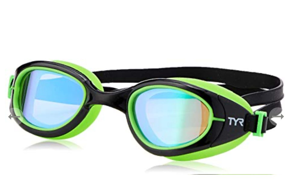 TYR Special Ops 2.0 Swim Goggles with Polarized, Anti-Fog Lenses, GREEENBLACK