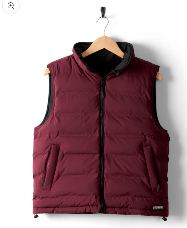 SALTROCK Astra - Womens Reversible Gilet - Black/Burgundy