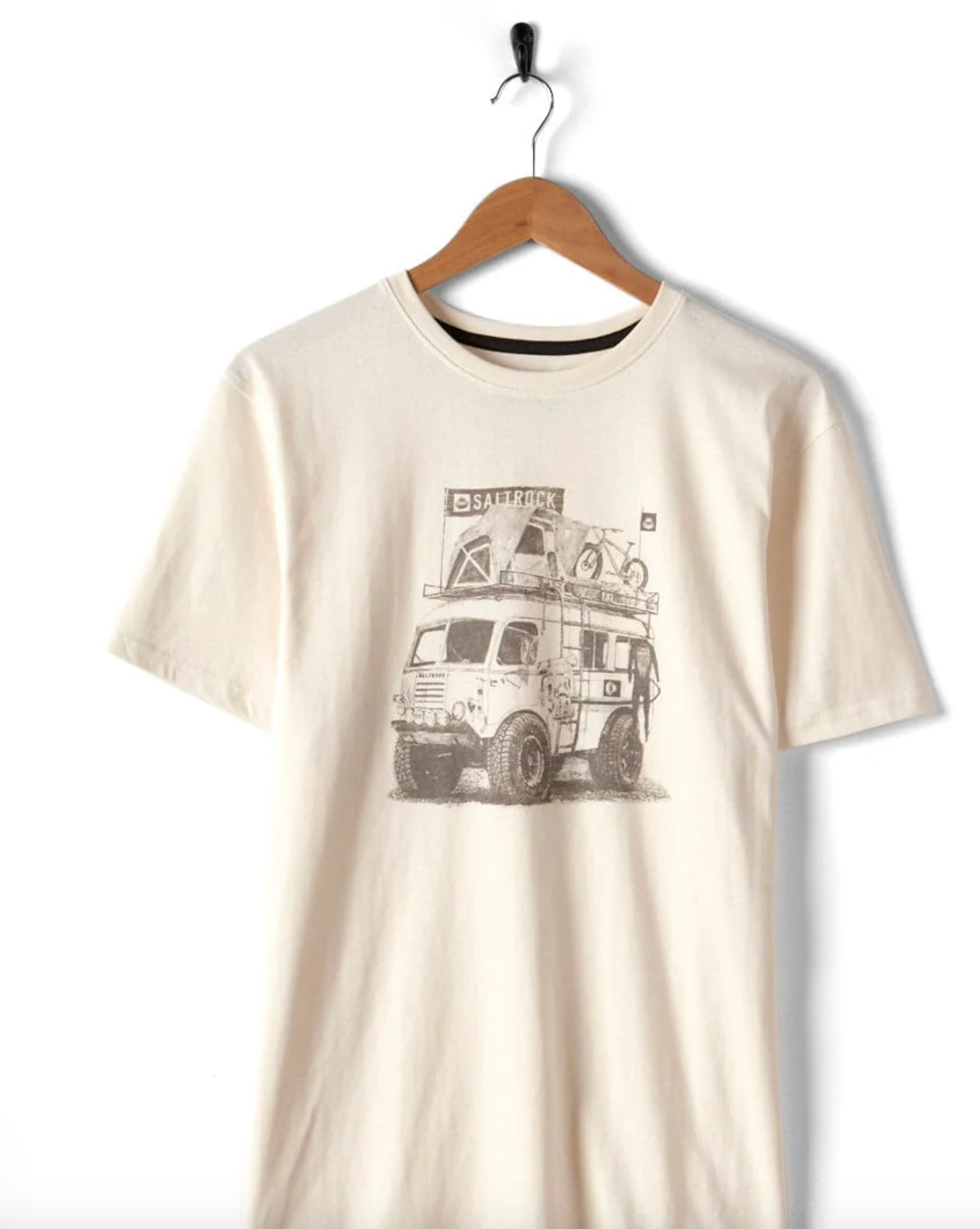 SALTROCK Go Anywhere - Mens T-Shirt - Cream