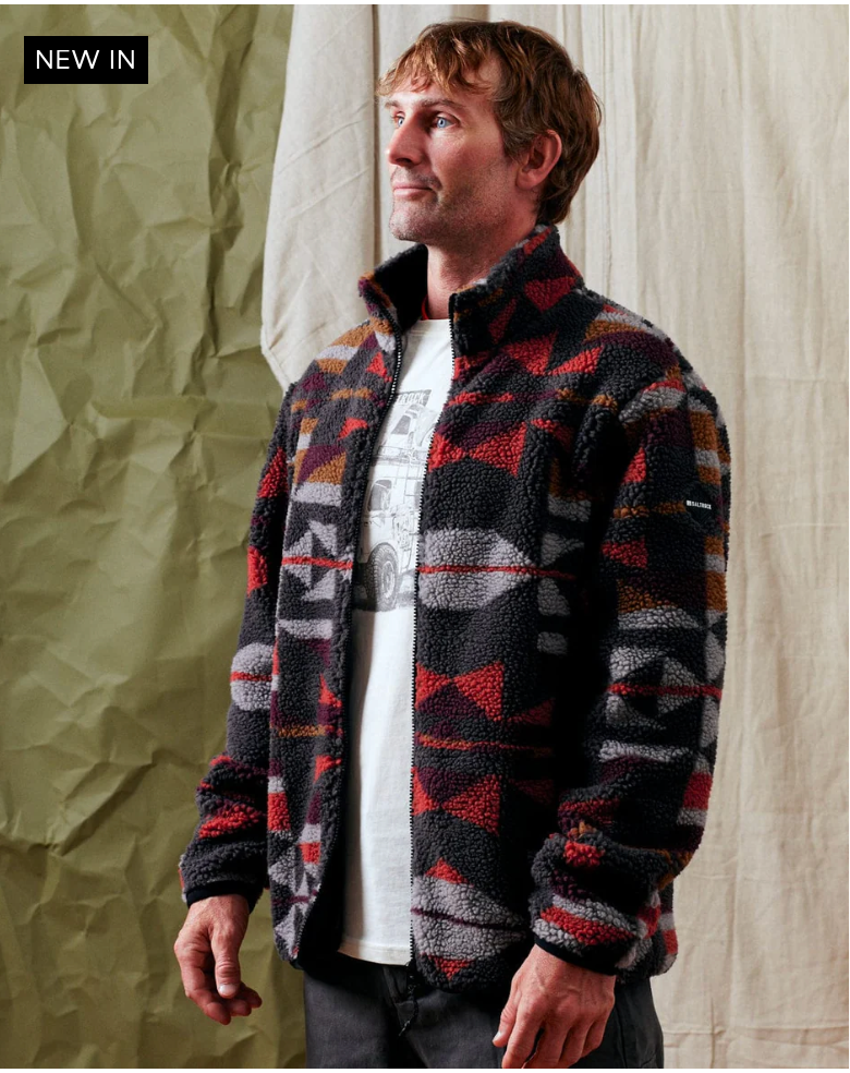 Saltrock Wye Aztec - Mens Recycled Fleece - Multi