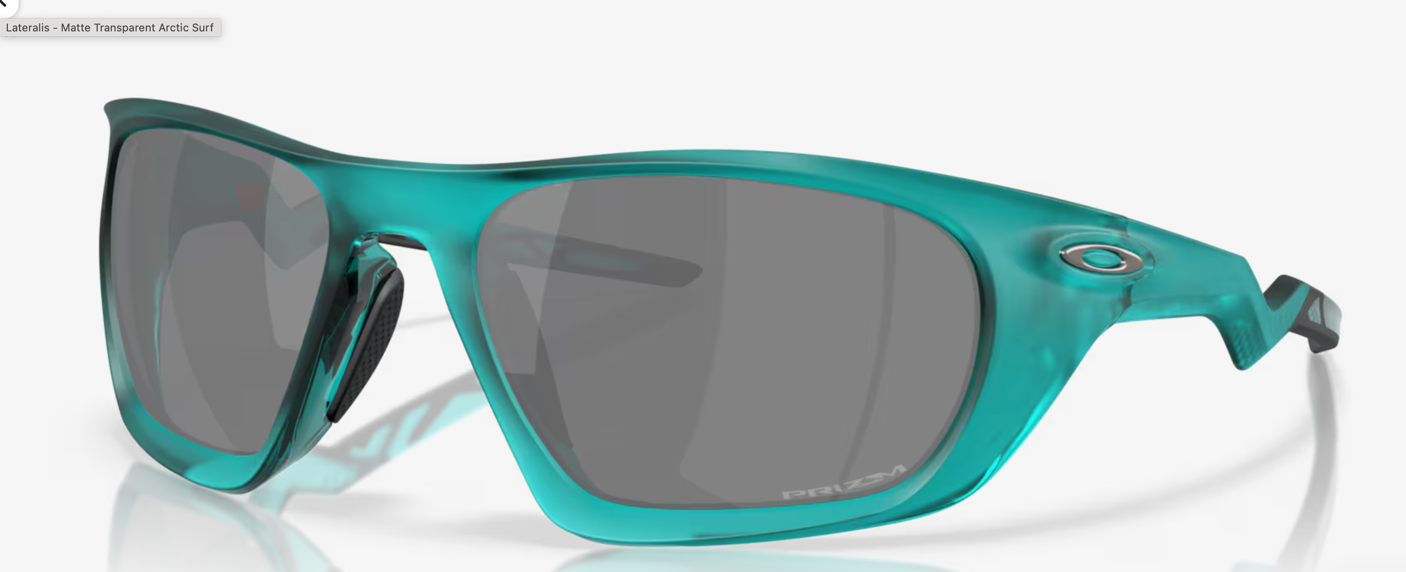 Oakley Lateralis Prizm Black Lenses,  Matte Transparent Arctic Surf Frame