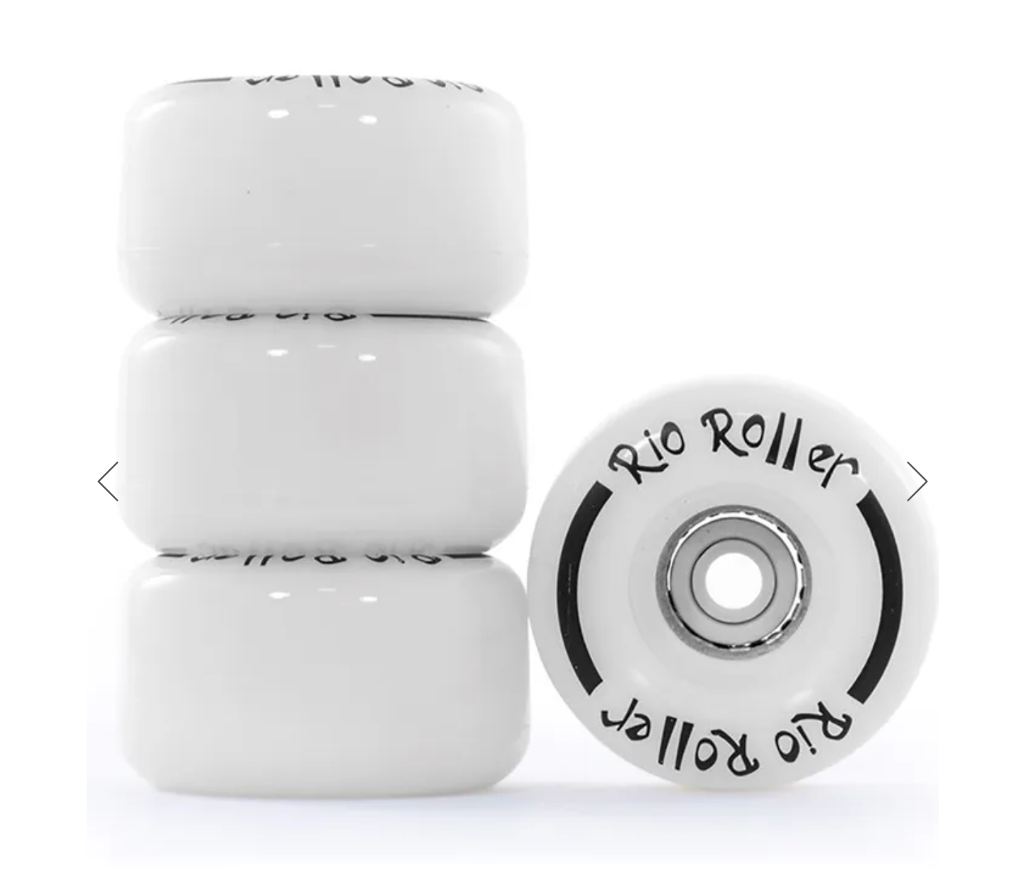 Rio Roller Light Up Quad Roller Skate Wheels 58mm - White