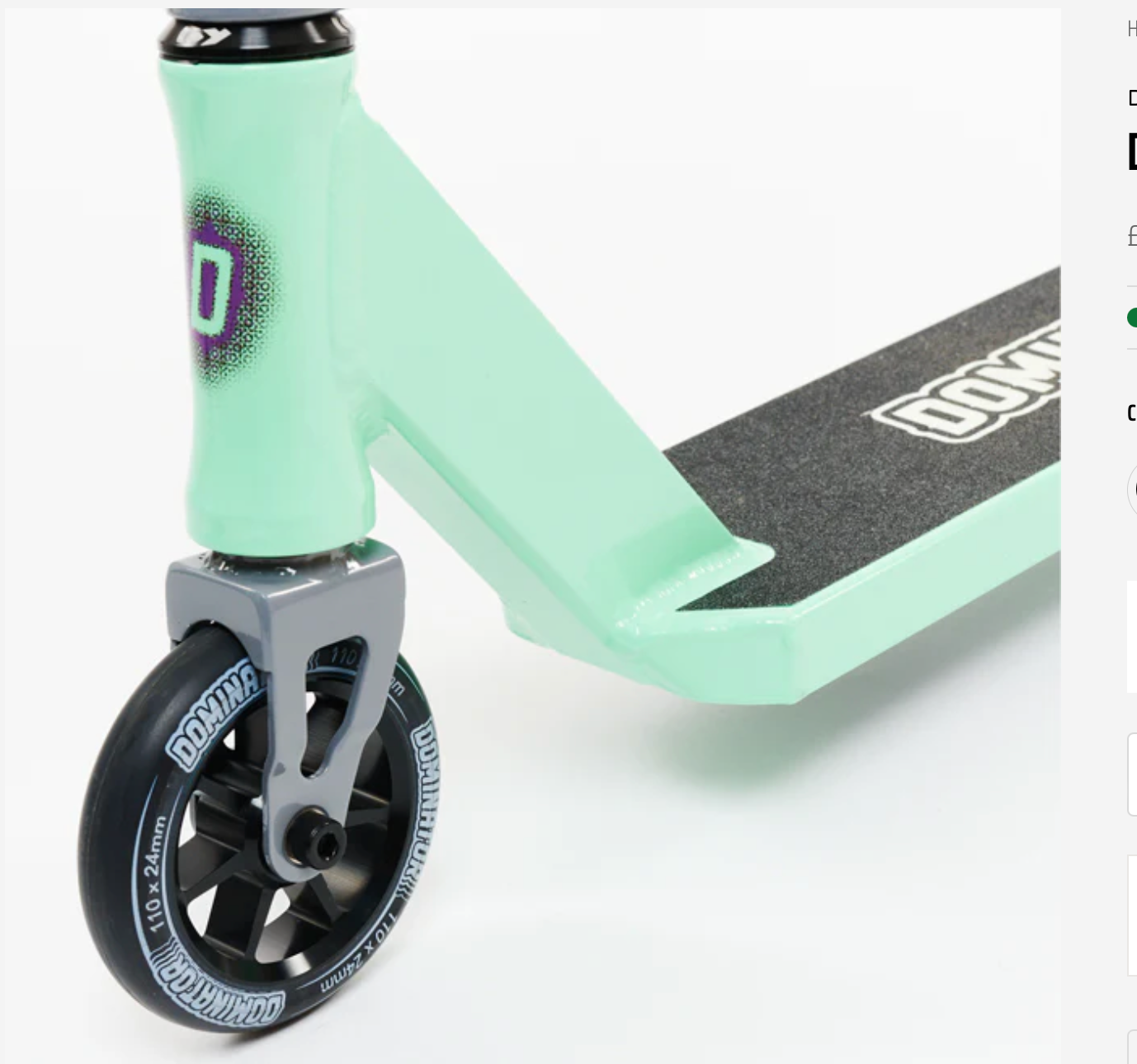 Dominator sniper complete scooter - teal / black