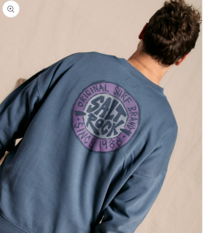 SALTROCK  Original - Mens Oversized Sweat - Blue