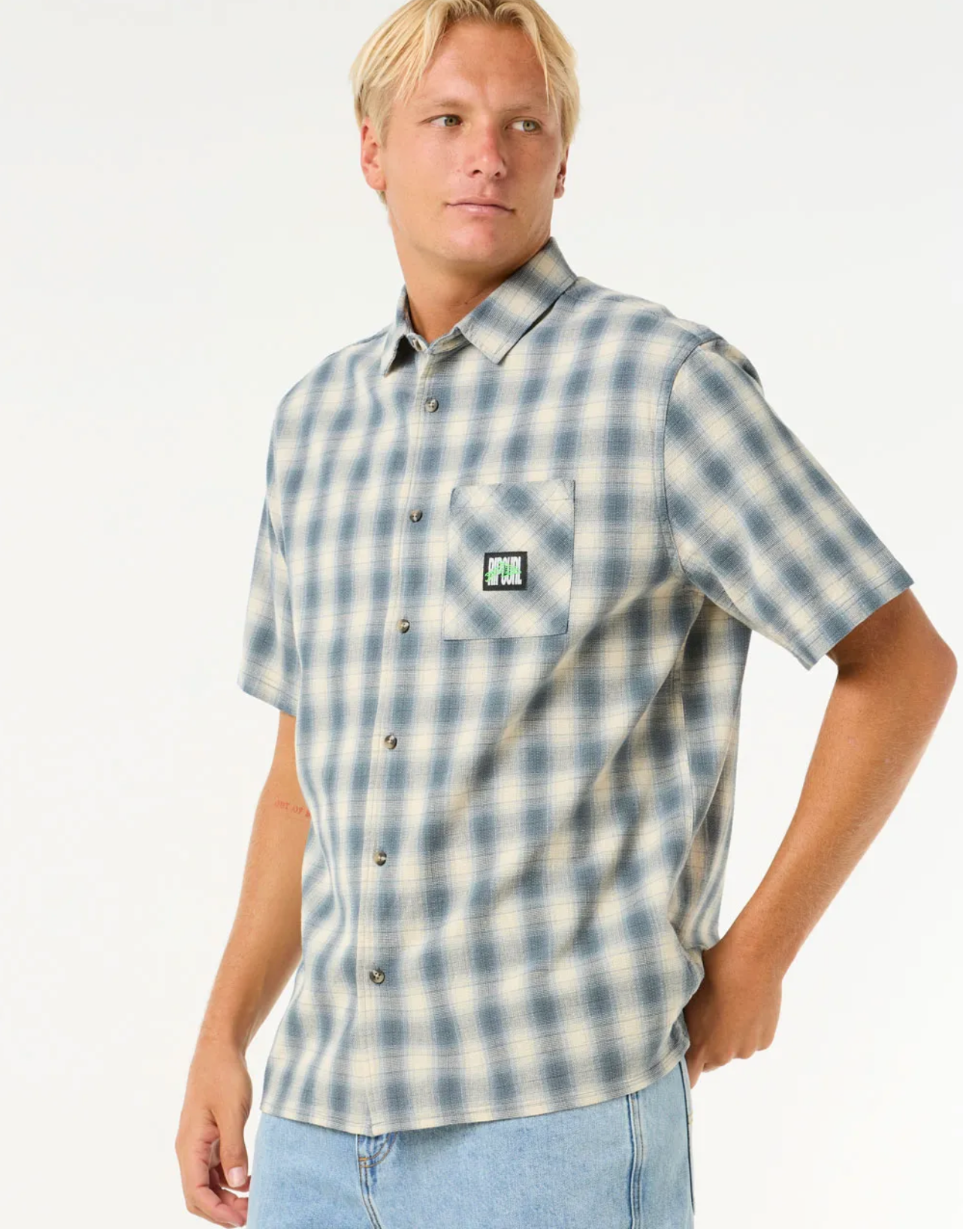 Rip Curl Raw Energy Short Sleeve Plaid Shirt