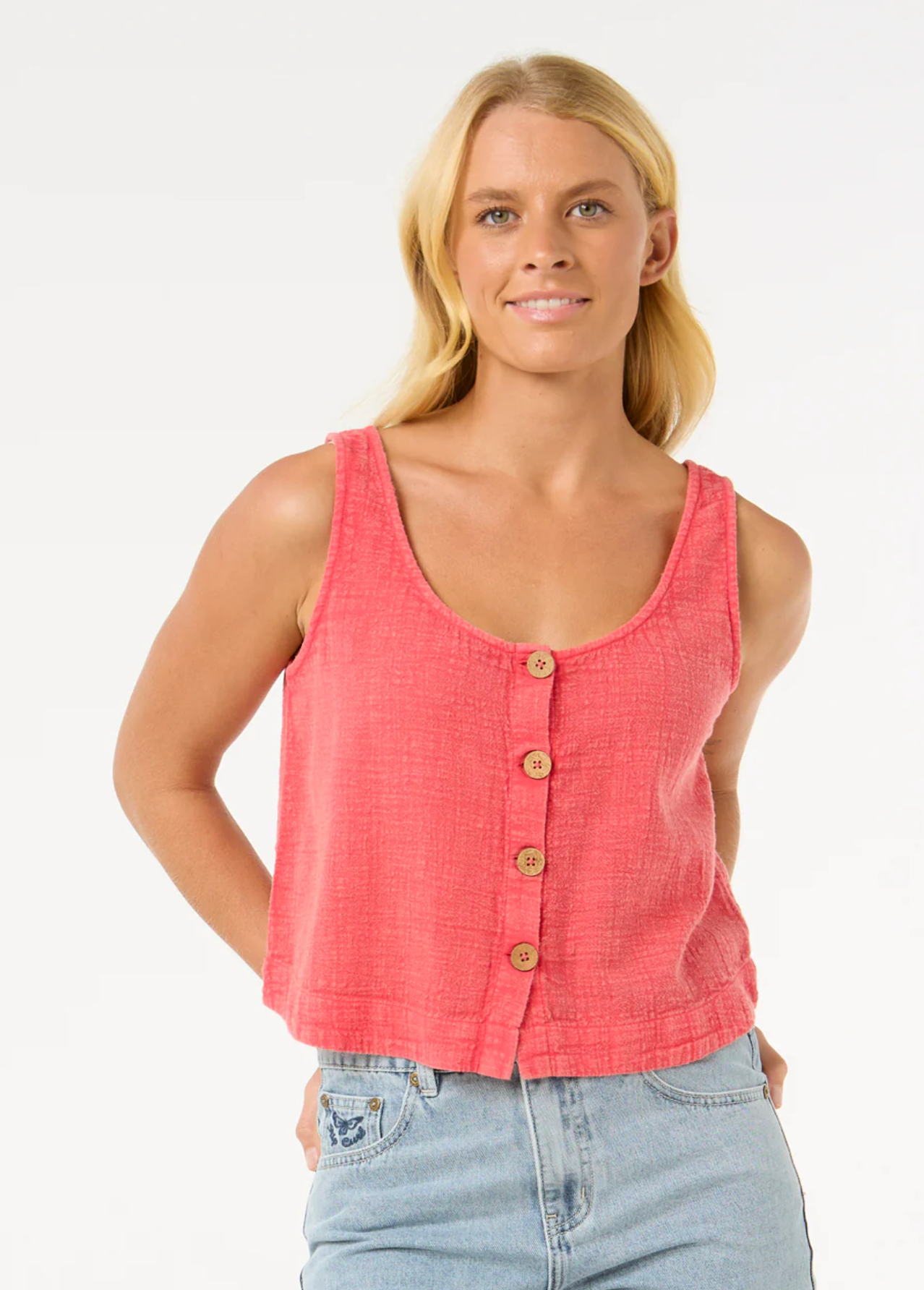 Rip Curl Classic Surf Top II in Hibiscus Red