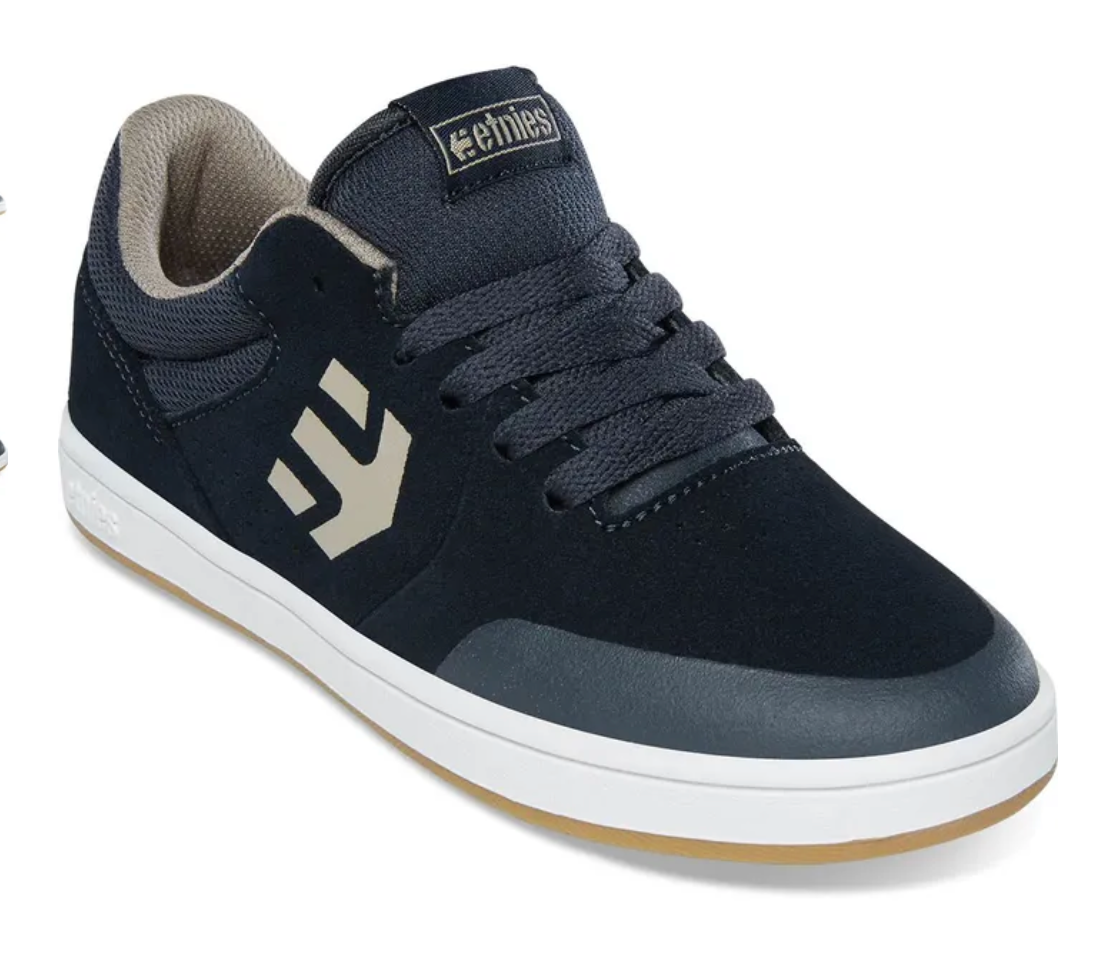 Etnies Marana Kids Skate Shoes - Navy/Tan