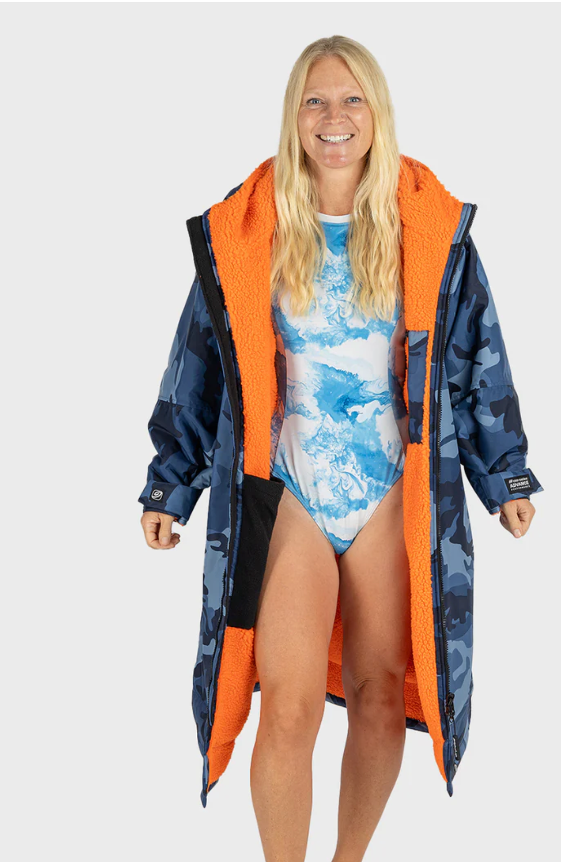 Dryrobe Advance Long Sleeve blue/camo