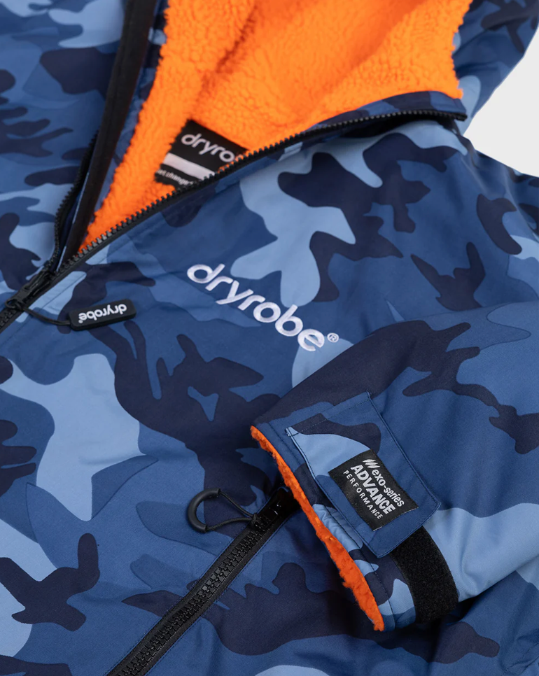Dryrobe Advance Long Sleeve blue/camo