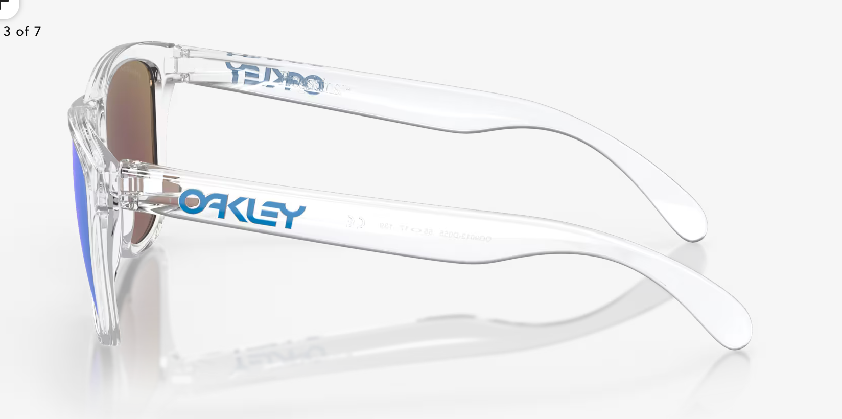 OAKLEY Frogskins Prizm Sapphire Lenses,  Crystal Clear Frame