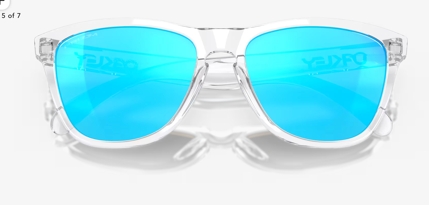 OAKLEY Frogskins Prizm Sapphire Lenses,  Crystal Clear Frame