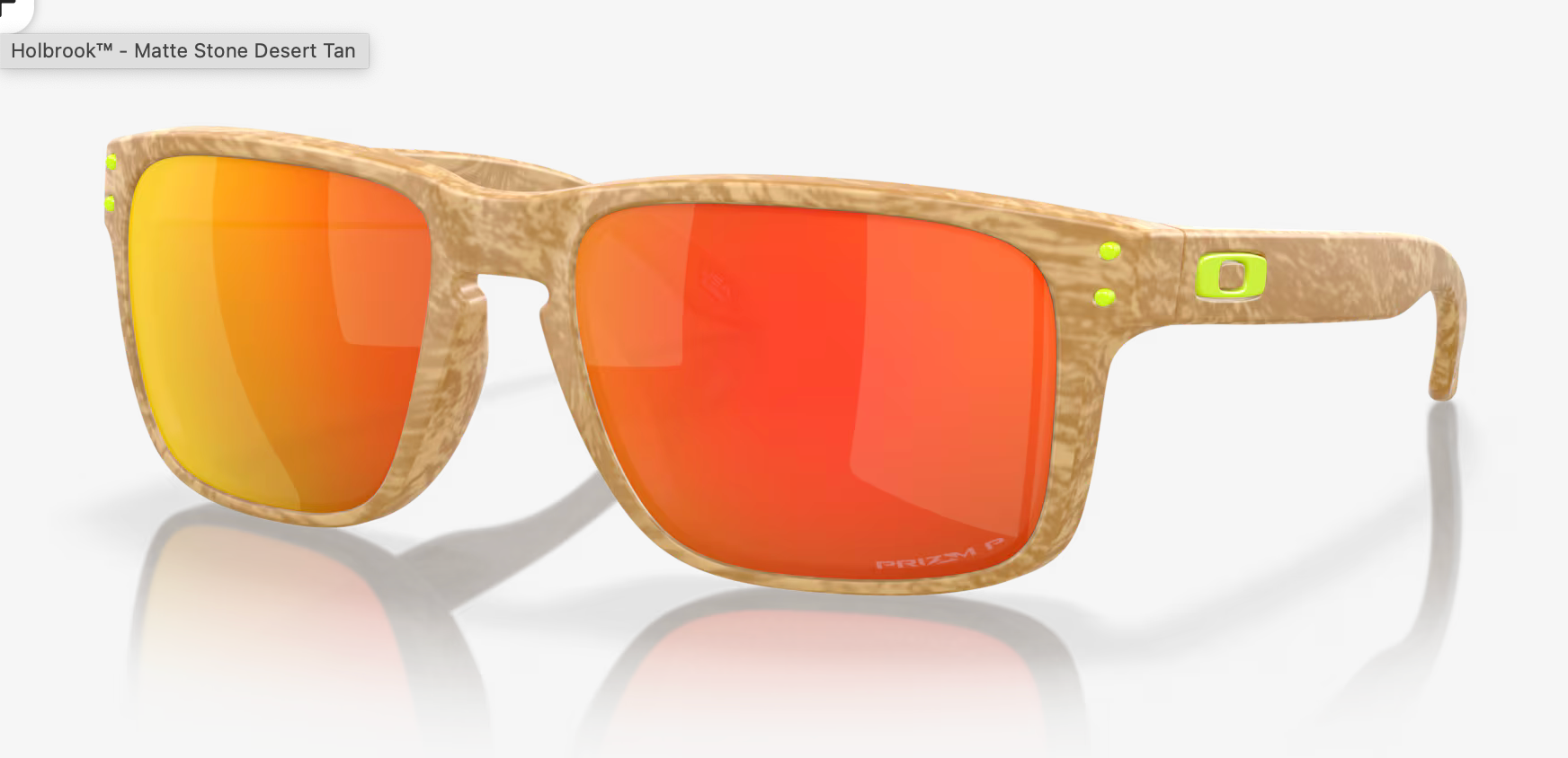 OAKLEY HOLBROOK )Prizm Ruby Polarized Lenses,  Matte Stone Desert Tan Frame