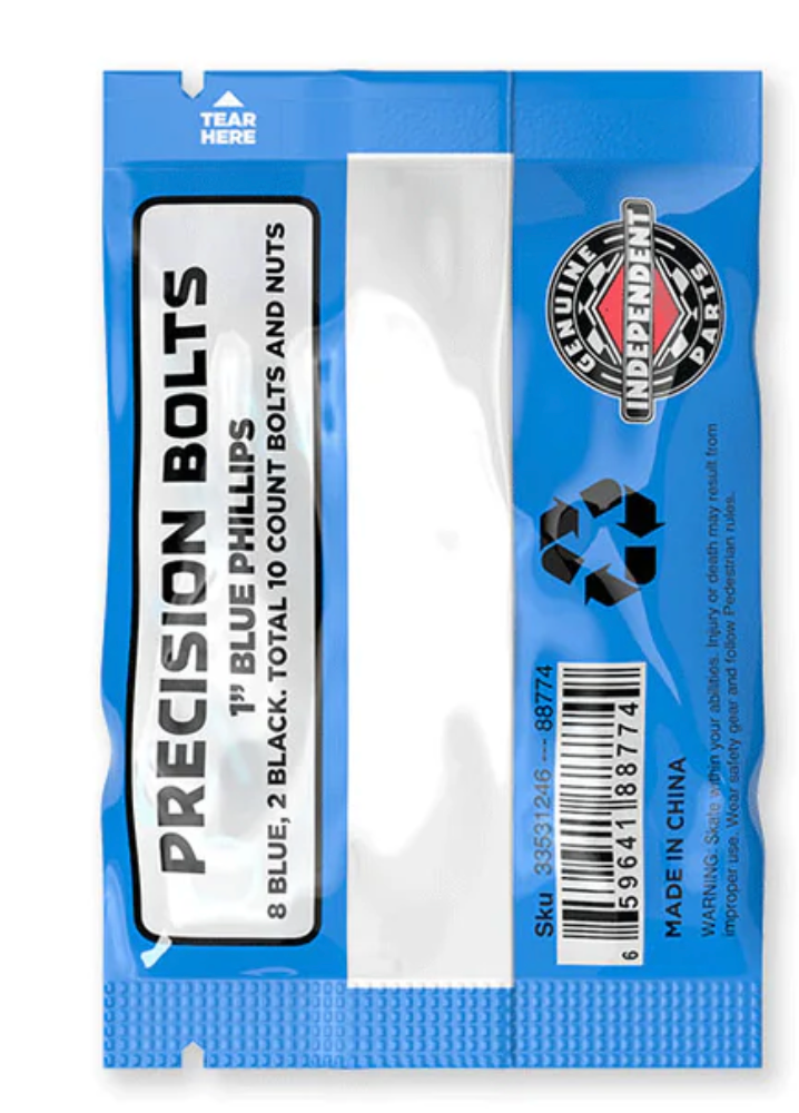 Independent Hardware 1" Phillips Blue/Black with Tool