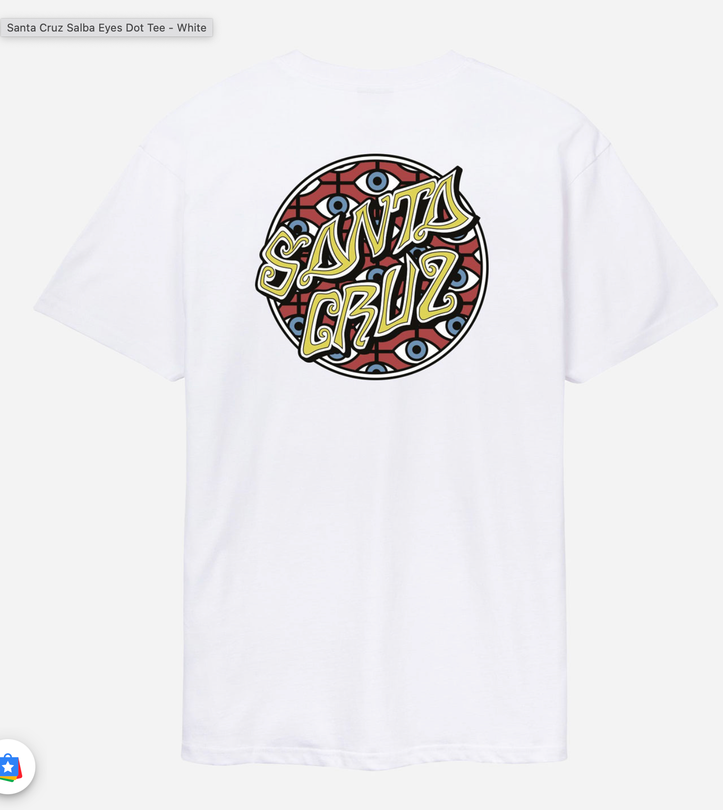 Santa Cruz Skateboards Salba Eyes Dot Skate T-Shirt - White