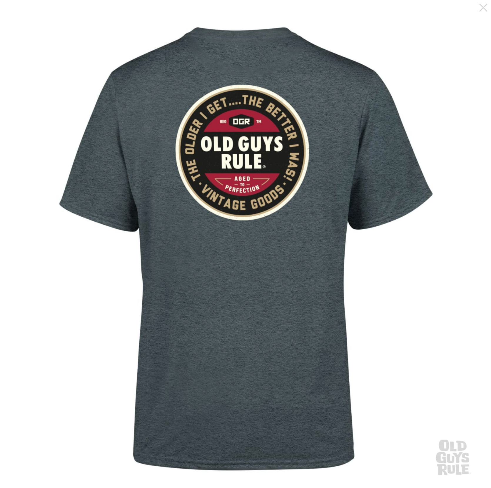 OLD GUYS RULE -NATURAL TRACTION II' T-SHIRT - DARK HEATHER -