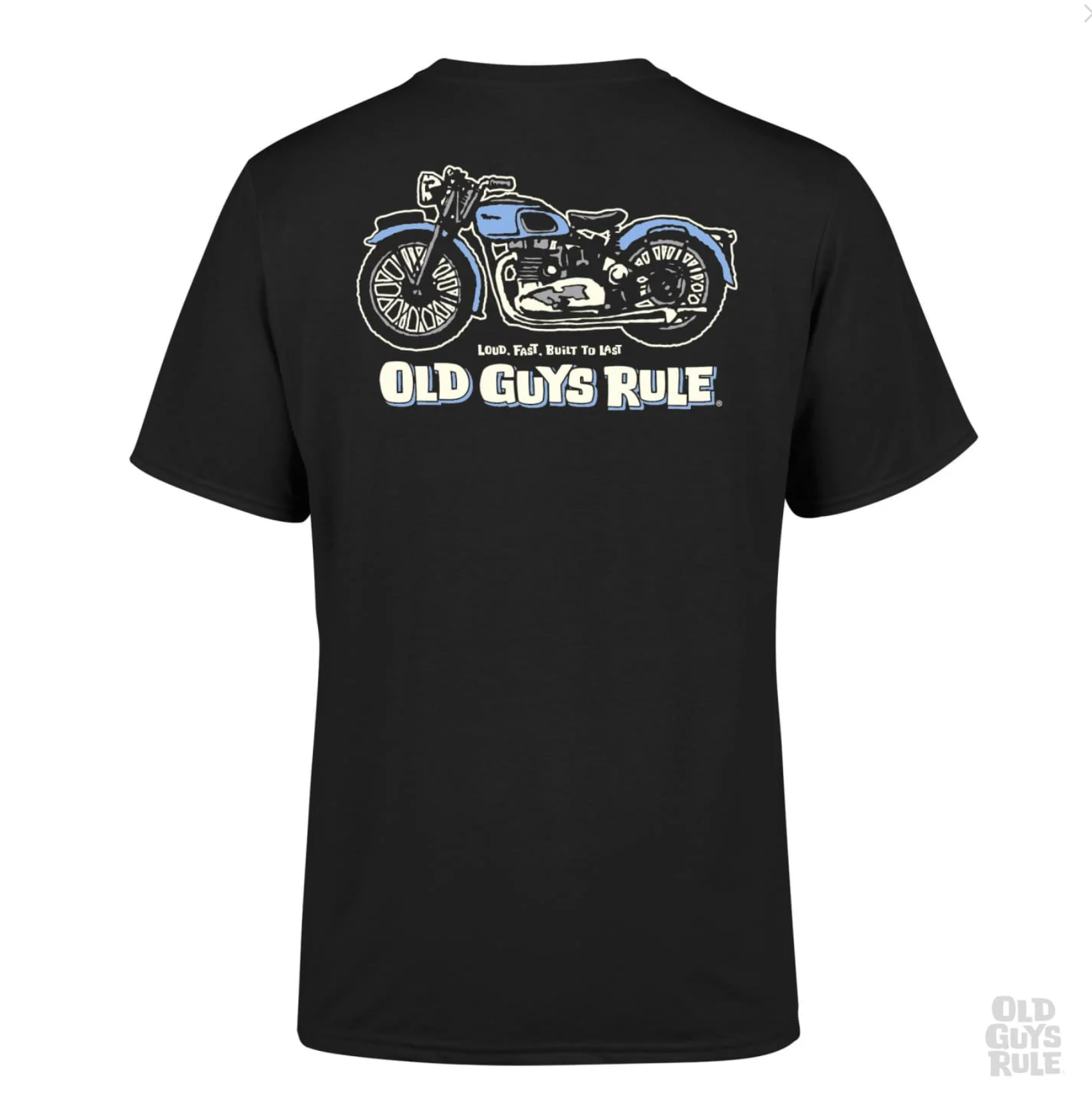OLD GUYS RULE - 'TRIUMPH' T-SHIRT - BLACK -