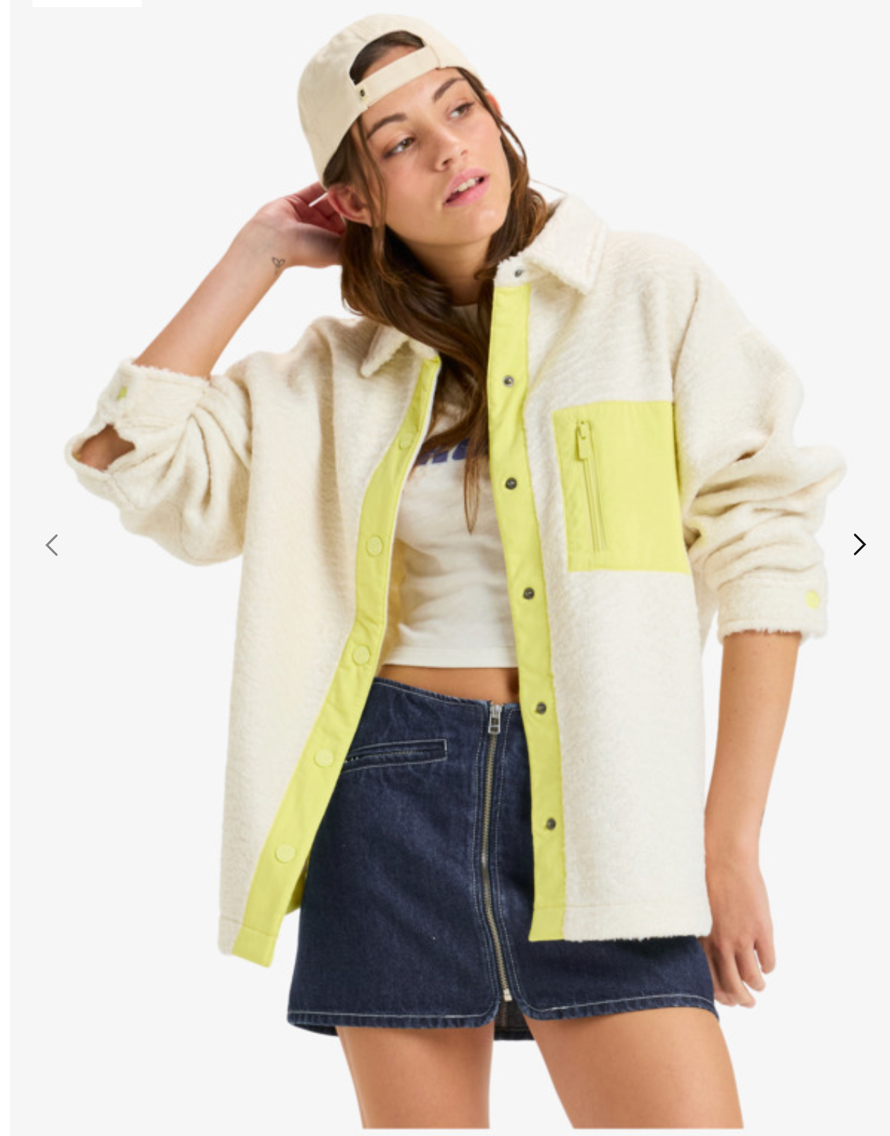 Roxy Chloe Kim Polar Shacket - Button Up Fleece Shirt Jacket for Women