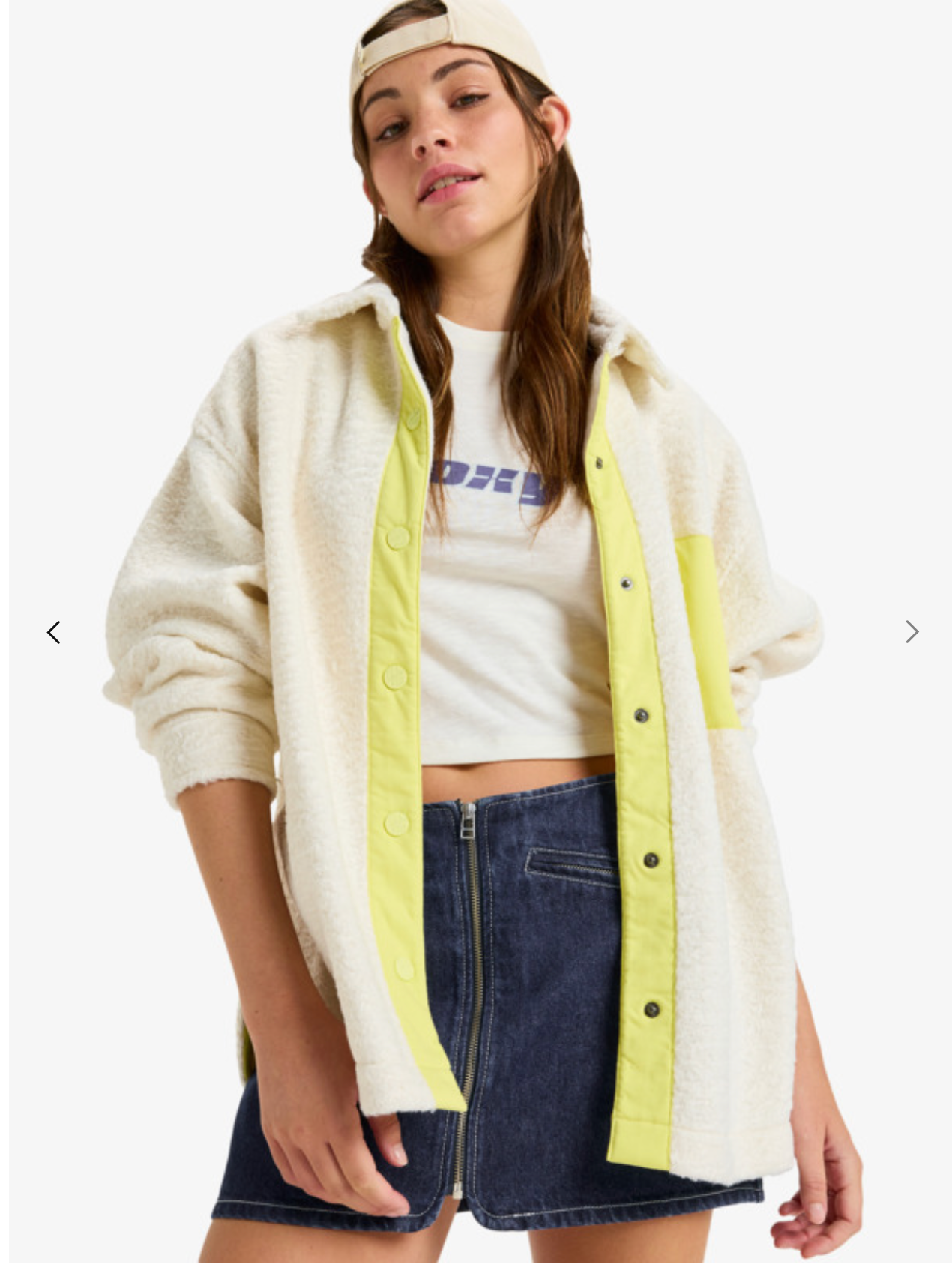 Roxy Chloe Kim Polar Shacket - Button Up Fleece Shirt Jacket for Women
