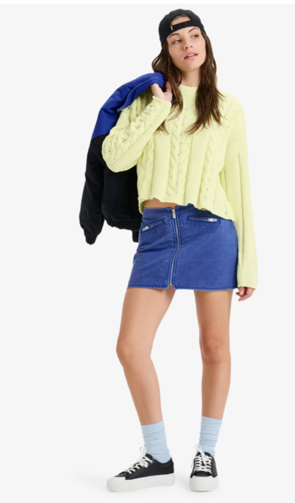 Roxy Chloe Kim Cropped Cable - Crew Neck Cable Knit Jumper for Women