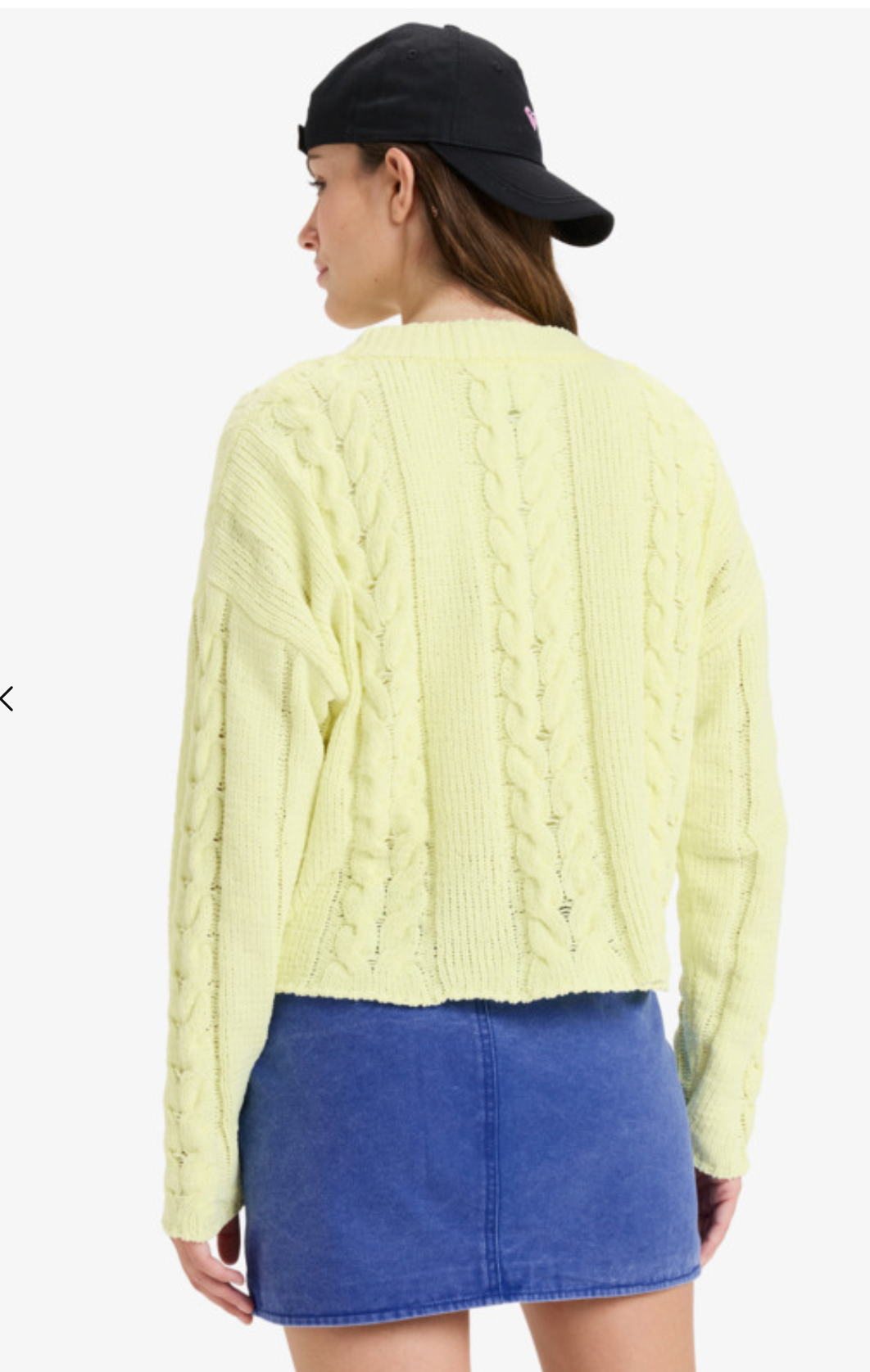Roxy Chloe Kim Cropped Cable - Crew Neck Cable Knit Jumper for Women