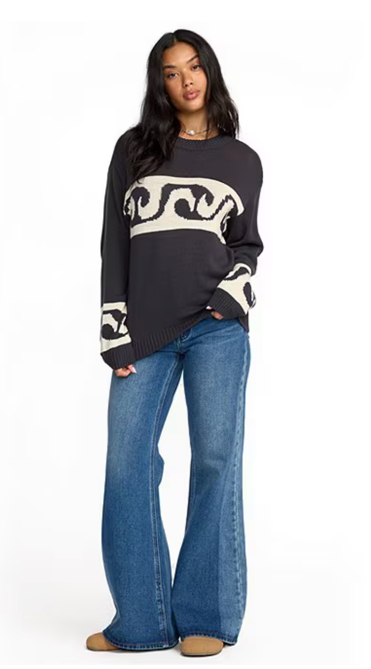 Billabong Wave Fade Long Sleeve Jacquard Sweater