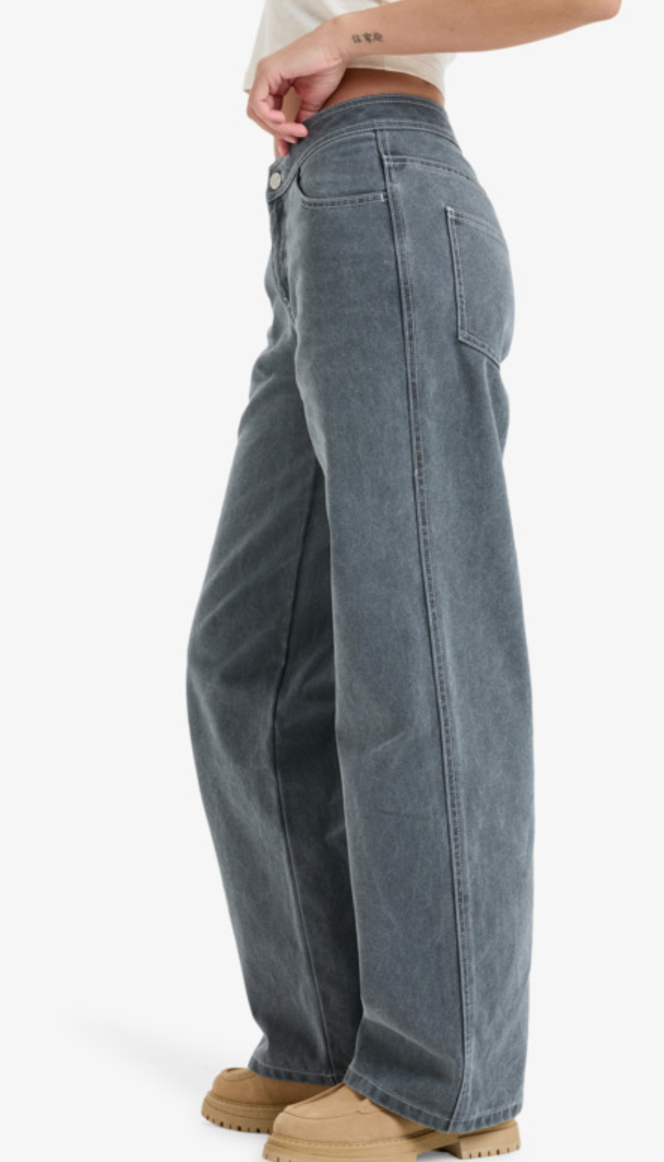 Roxy Chloe Kim Pop Stitch - Low Rise Relaxed Straight Leg Trousers for Women