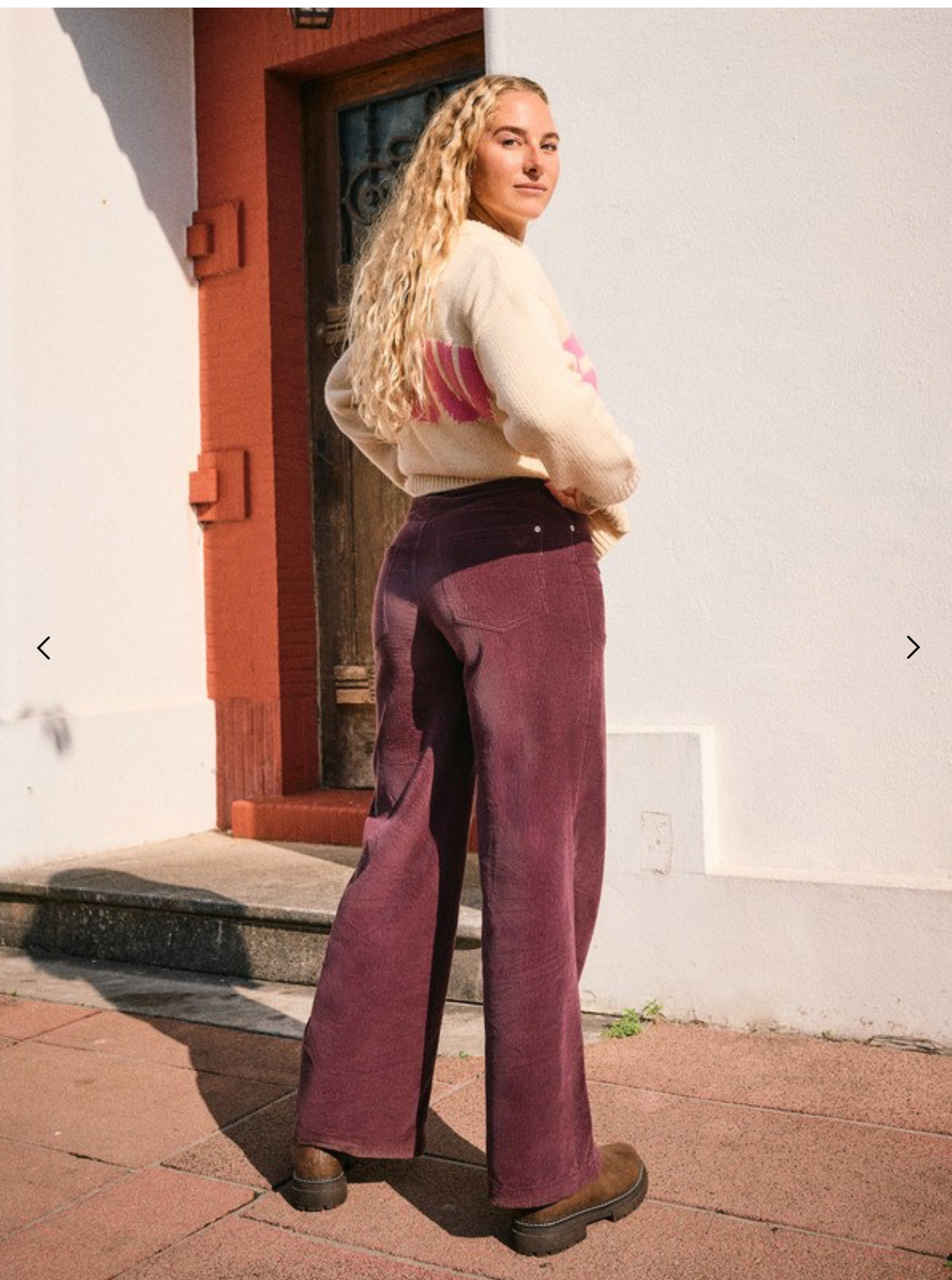 Roxy Surf On Cloud Cord - Corduroy Wide Leg Trousers for Women